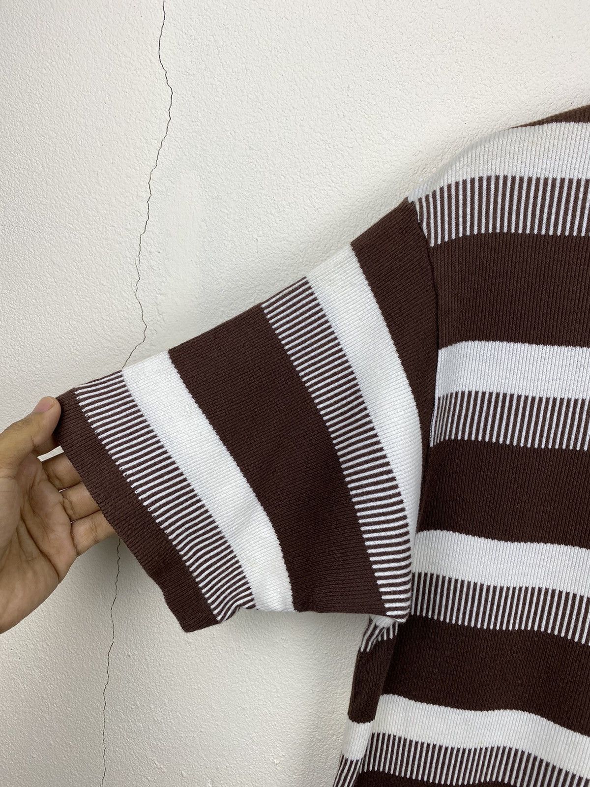 Issey Miyake × Vintage 🔥RARE🔥 Vintage Issey Miyake Stripes “Piano Design” Polos Size US M / EU 48-50 / 2 - 3 Thumbnail