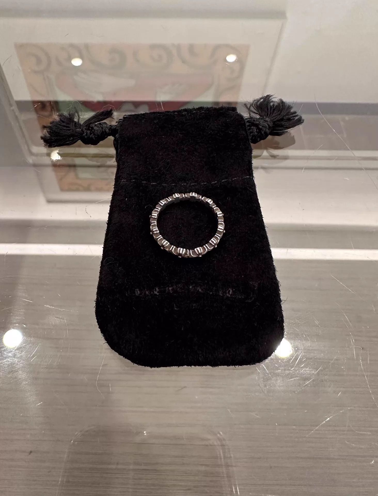 Chrome Hearts Chrome Hearts Tinye 925 Silver Cross Print Ring US7 Size ONE SIZE - 2 Thumbnail