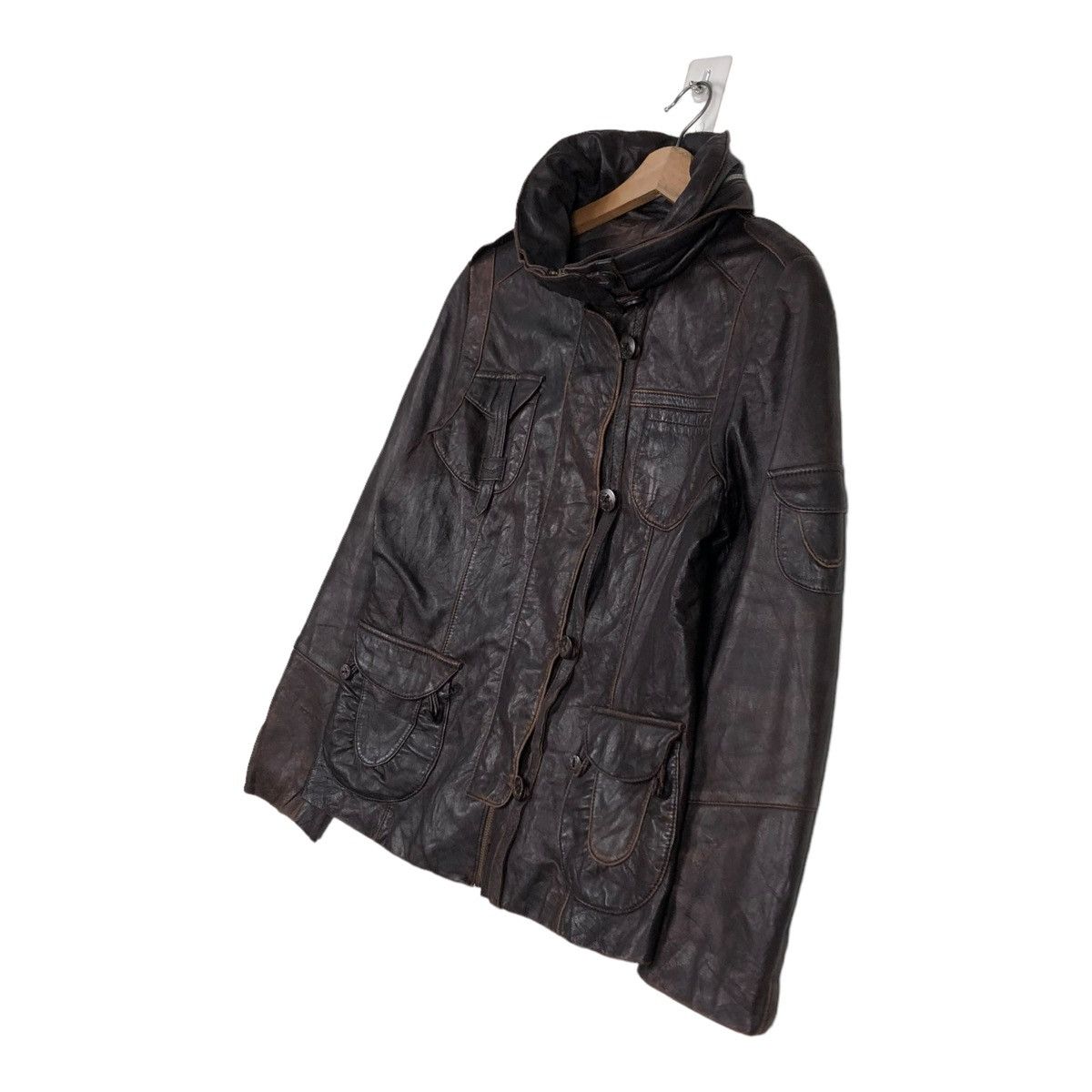Japanese Brand 🔥VINTAGE GENUINE BIKER LEATHER JACKET KAREY CANIA JAPAN Size US M / EU 48-50 / 2 - 2 Thumbnail
