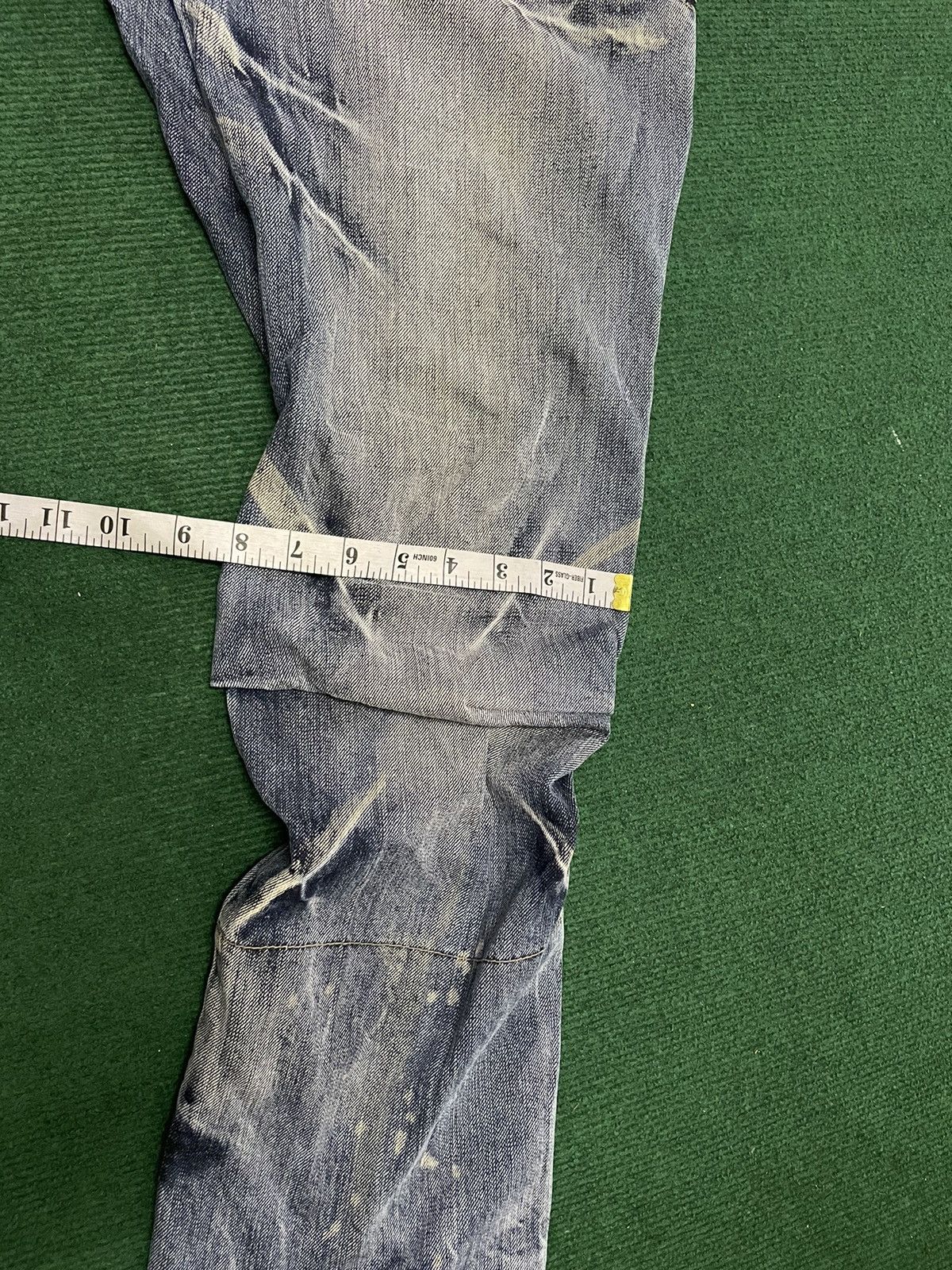 PPFM Rare PPFM Distressed Big Painted Twisted Leg Jeans Size US 32 / EU 48 - 16 Thumbnail