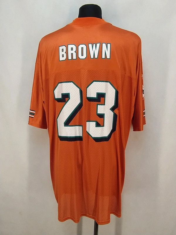 NFL factory Jersey XL Miami Dolphins #23 Ronnie Brown Reebok Football