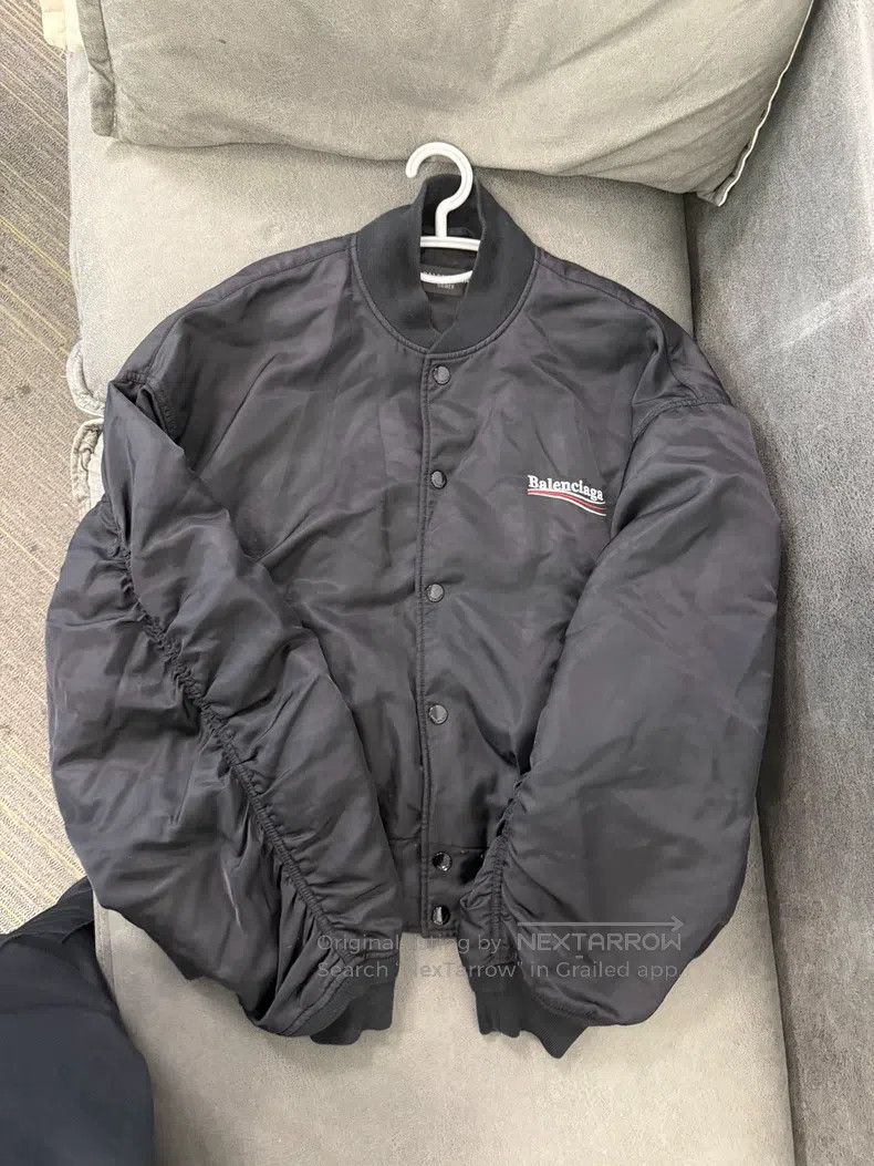 Balenciaga Letter Logo Printed Single-breasted Loose Fit J