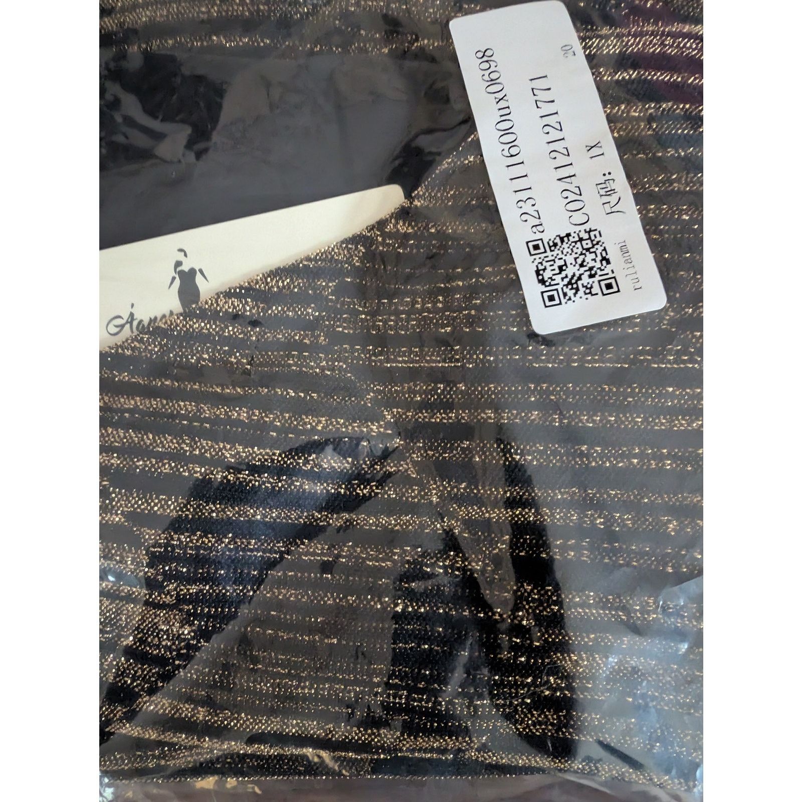 The Unbranded Brand Women's Dressy Pullover Top Gold Black XL Size XL / US 12-14 / IT 48-50 - 4 Thumbnail