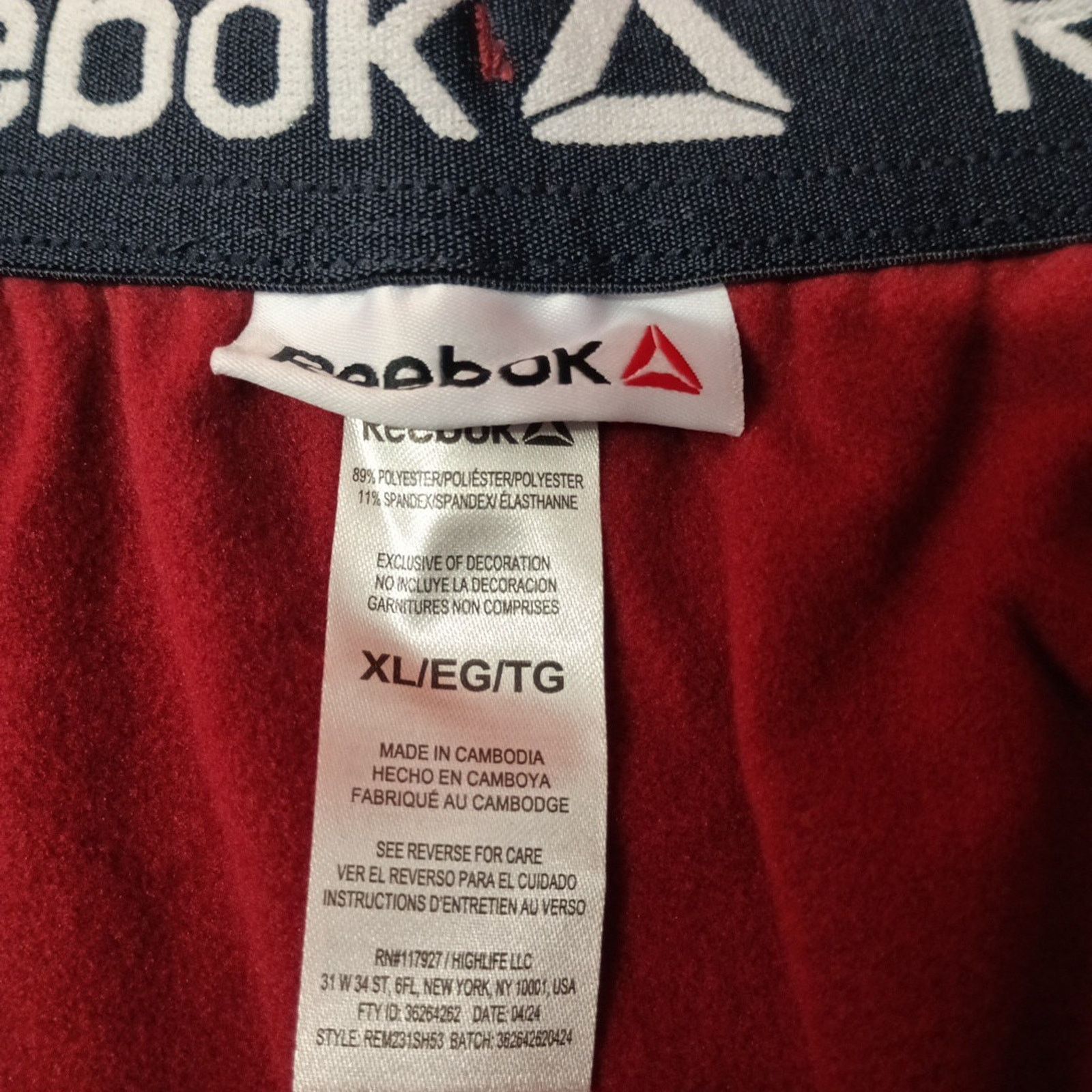 Reebok Reebok Delta Core Shorts Men’s Size XL Extra Large Red Size US 38 / EU 54 - 3 Thumbnail