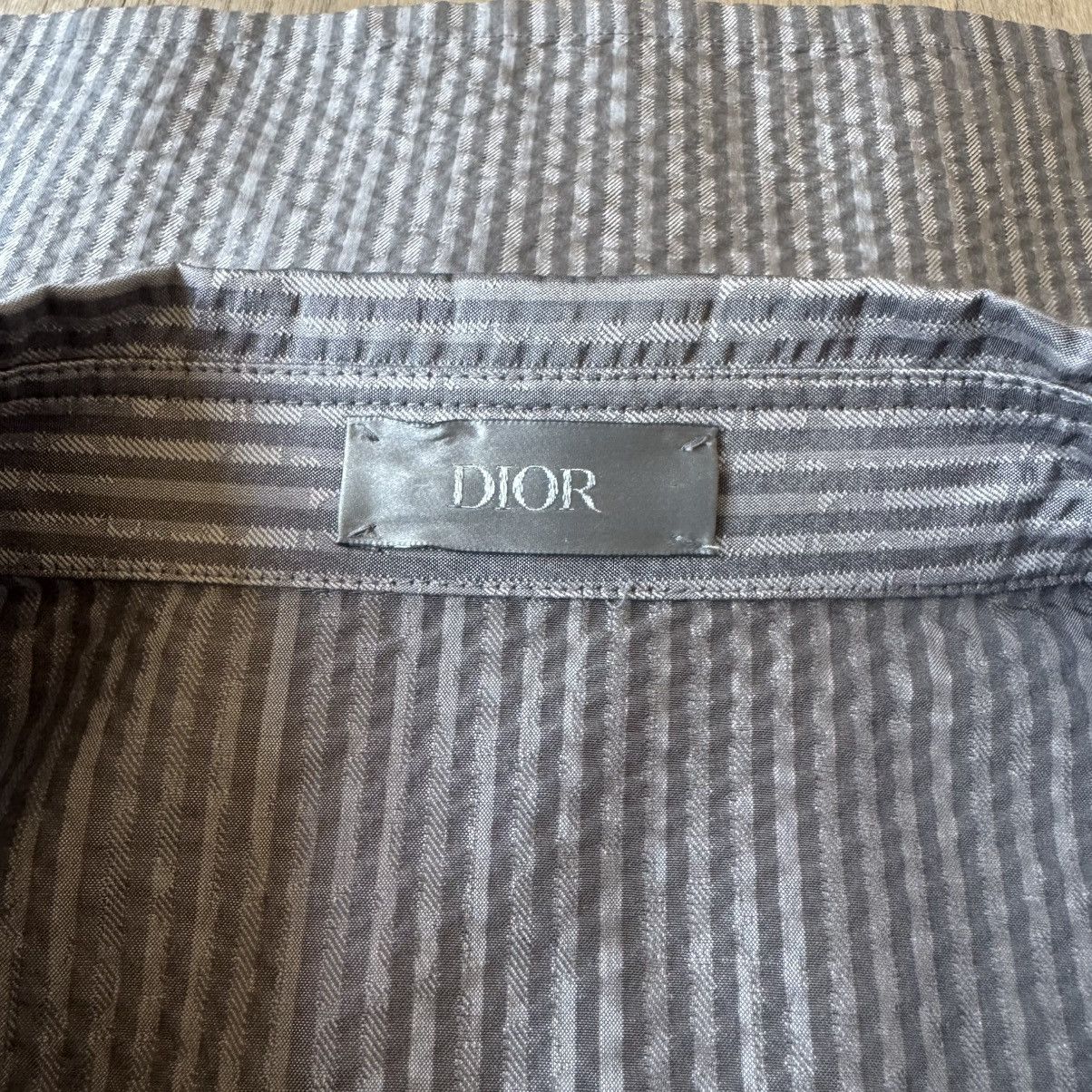 Dior Dior - Flower Embroidered Short-Sleeve Silk Shirt - Grey Size US L / EU 52-54 / 3 - 4 Thumbnail