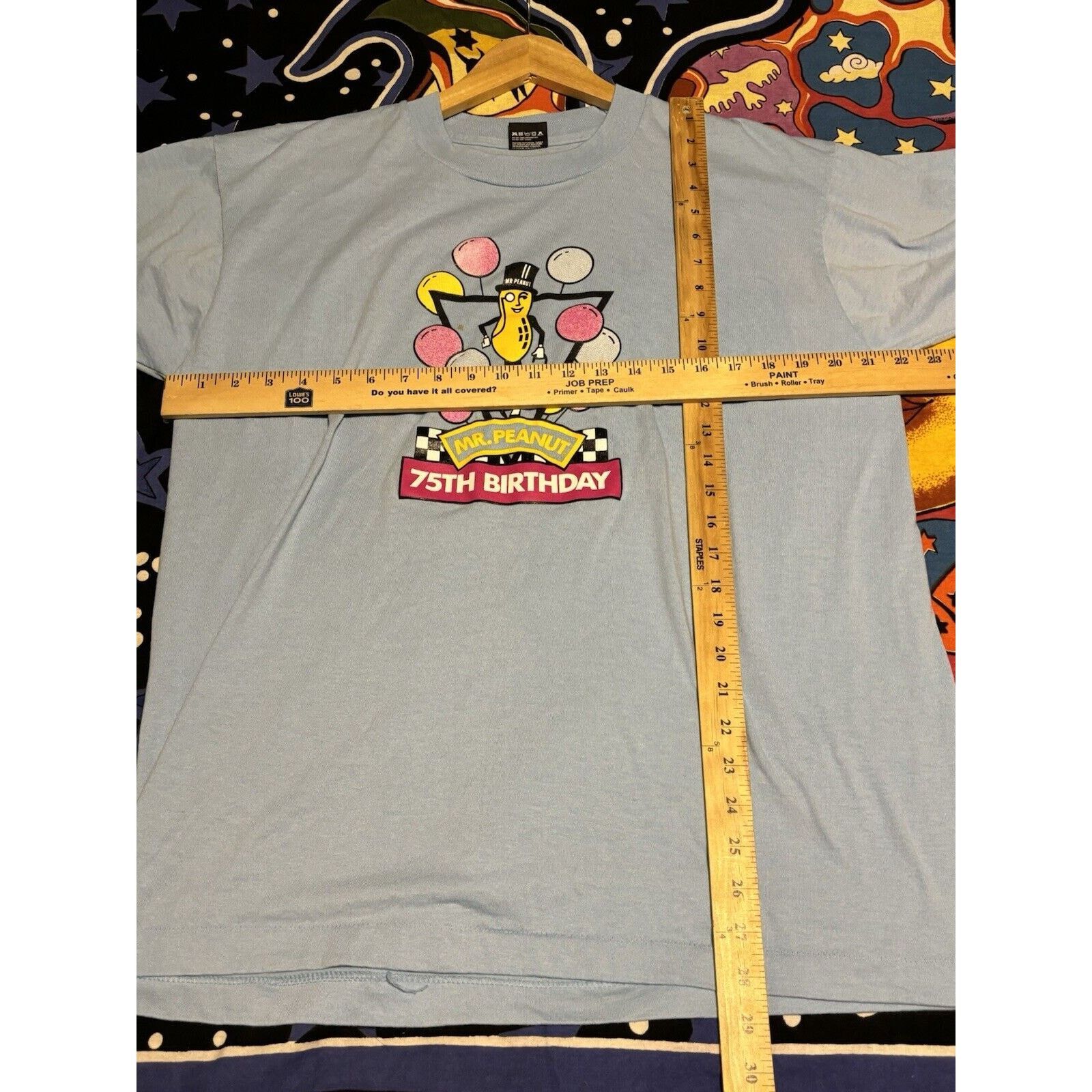 Other Vintage Mr. Peanut 75th birthday blue single T-shirt Size XL Size US XL / EU 56 / 4 - 8 Thumbnail
