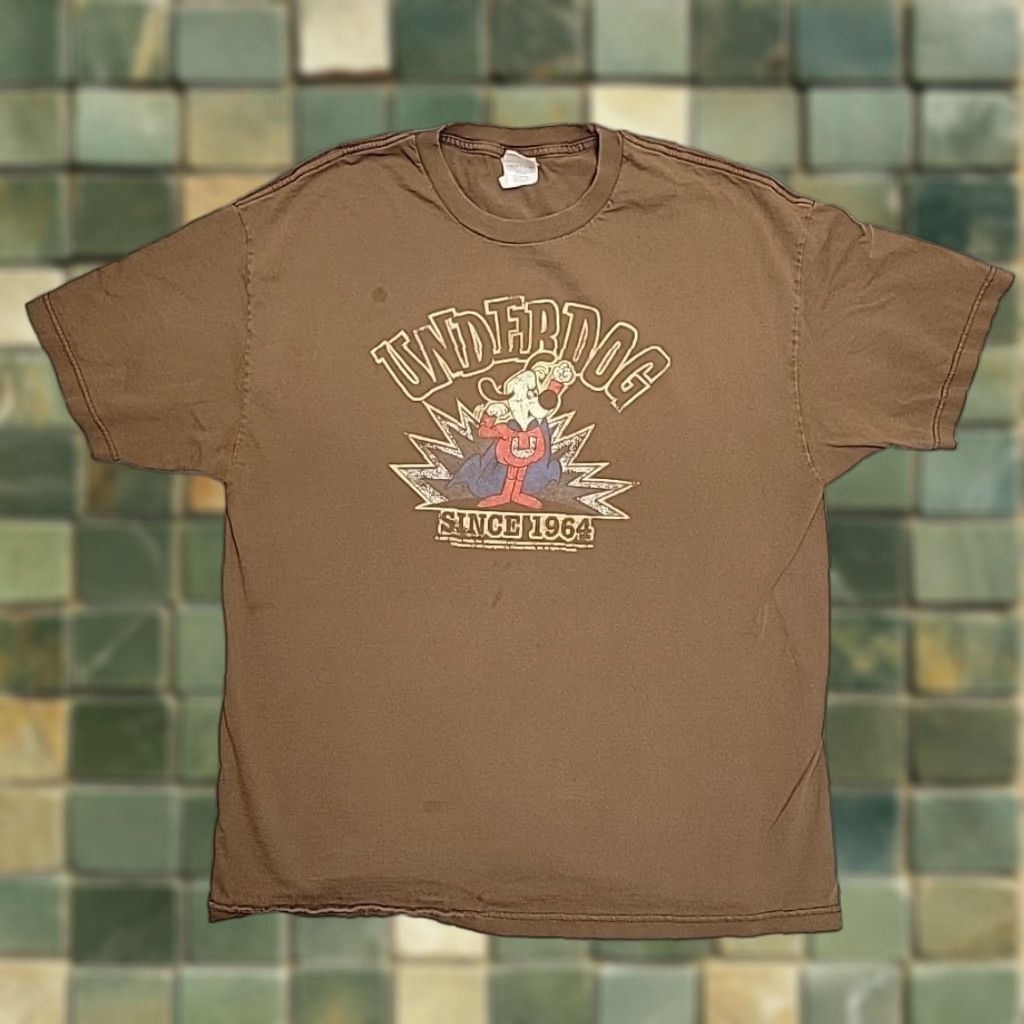 American Apparel VINTAGE Underdog Shirt Mens XL Brown American Apparel Since 1964 Retro Cartoon TV Y2K Size US XL / EU 56 / 4 - 1 Thumbnail