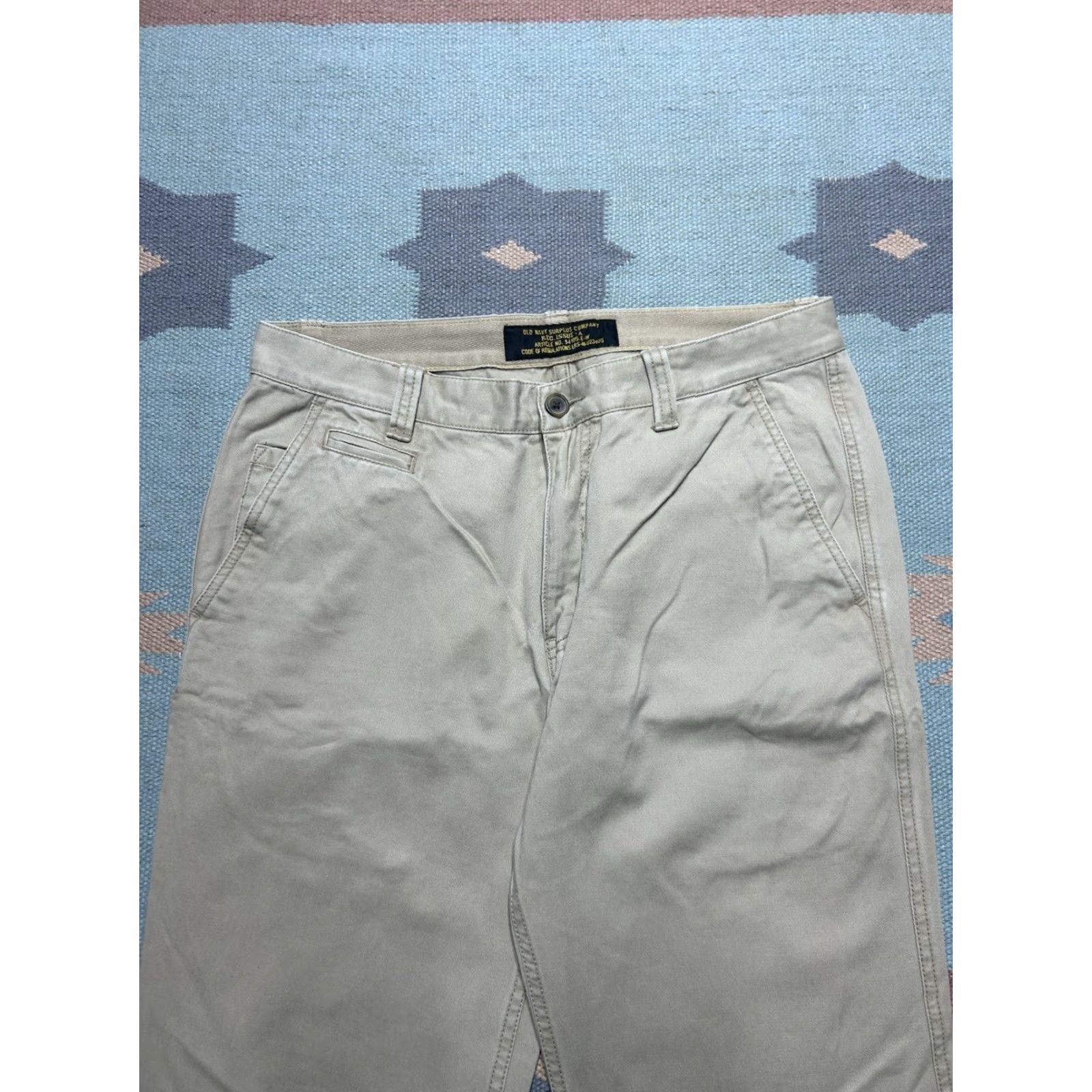 Old Navy VINTAGE NAVY Surplus Pants Chino Twill Military Style Khaki Tan 32x33 Mens Size US 32 / EU 48 - 3 Thumbnail