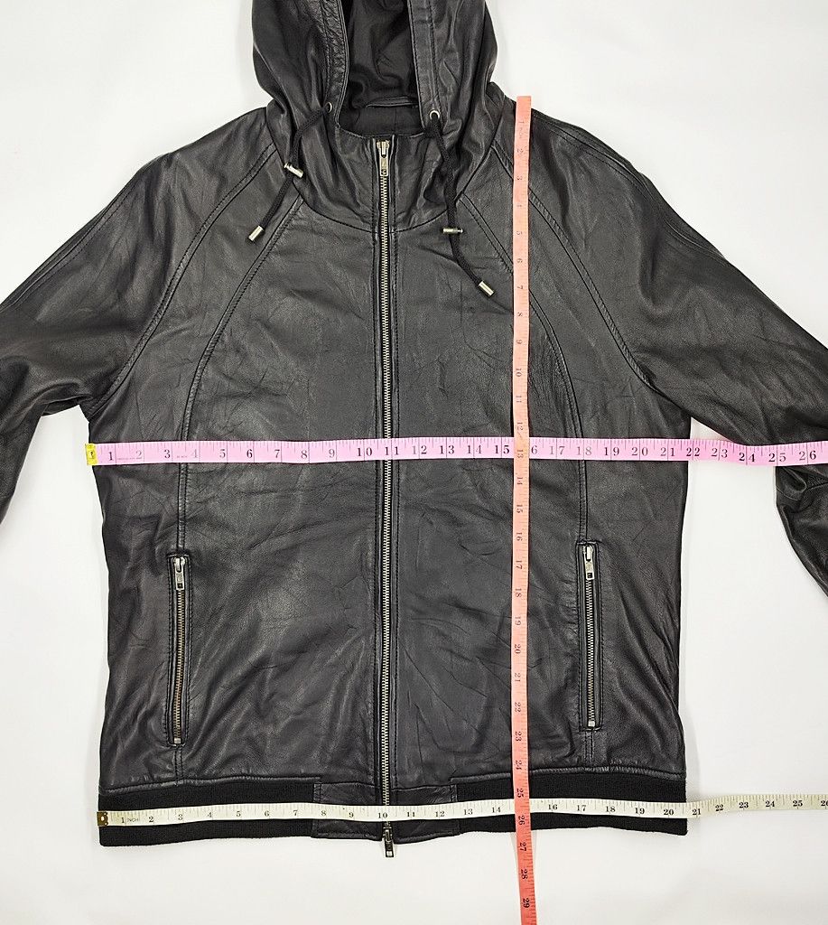 Japanese Brand LIUGOO full leather black sheepskin hoodie Size US XXL / EU 58 / 5 - 8 Thumbnail