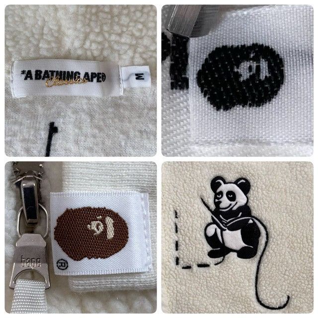 Bape BAPE White Boa Panda Full Zip Hoodie a bathing ape NIGO Size US M / EU 48-50 / 2 - 7 Thumbnail