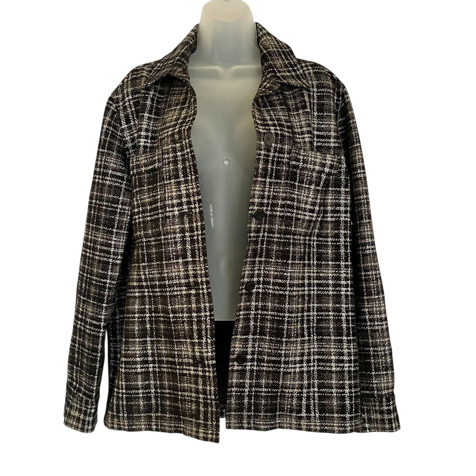 Rta NWT RtA Barry Shirt Jacket Shacket in Metallic Army Plaid Size M / US 6-8 / IT 42-44 - 13 Thumbnail