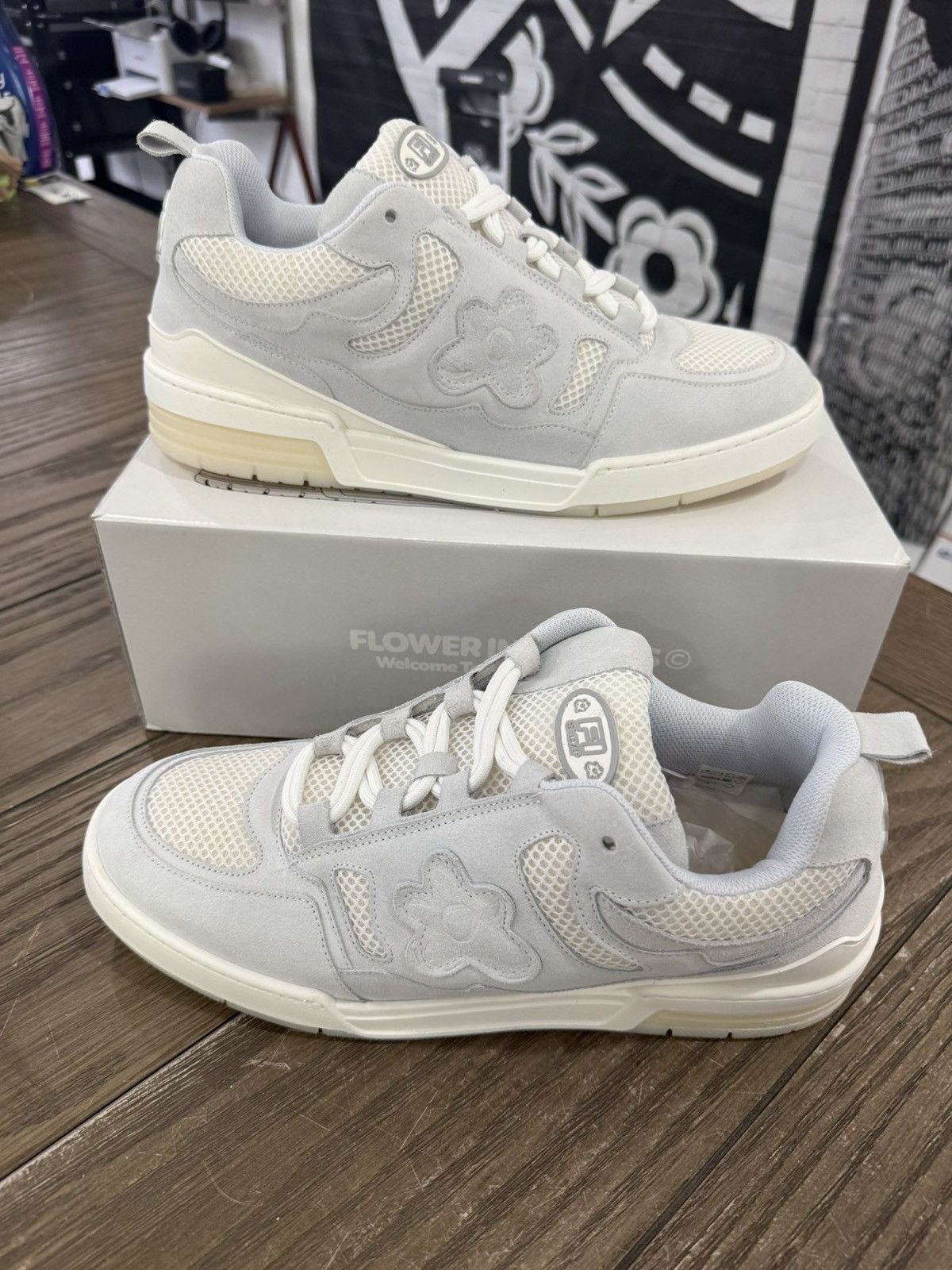 Other ✨ FLOWERS INSTINCT Grey OG Low Top RARE! Size 12 ✨ Size US 12 / EU 45 - 4 Thumbnail