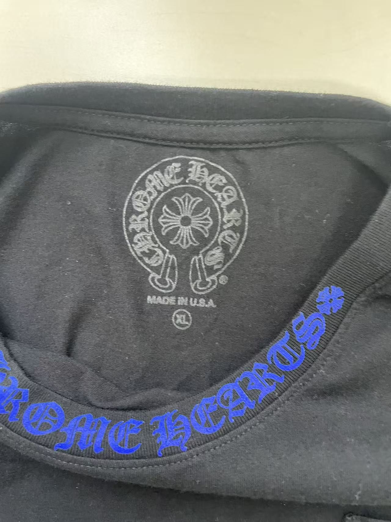Chrome Hearts Chrome Hearts Blue 1988 Neck Logo Long Sleeve T-Shirt Tee Size US XL / EU 56 / 4 - 5 Thumbnail