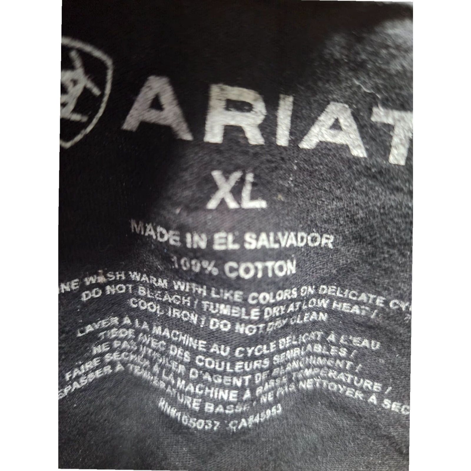 Ariat Ariat Men's XL Black Flag Graphic T-Shirt with Buckle Accent Size US XL / EU 56 / 4 - 4 Thumbnail