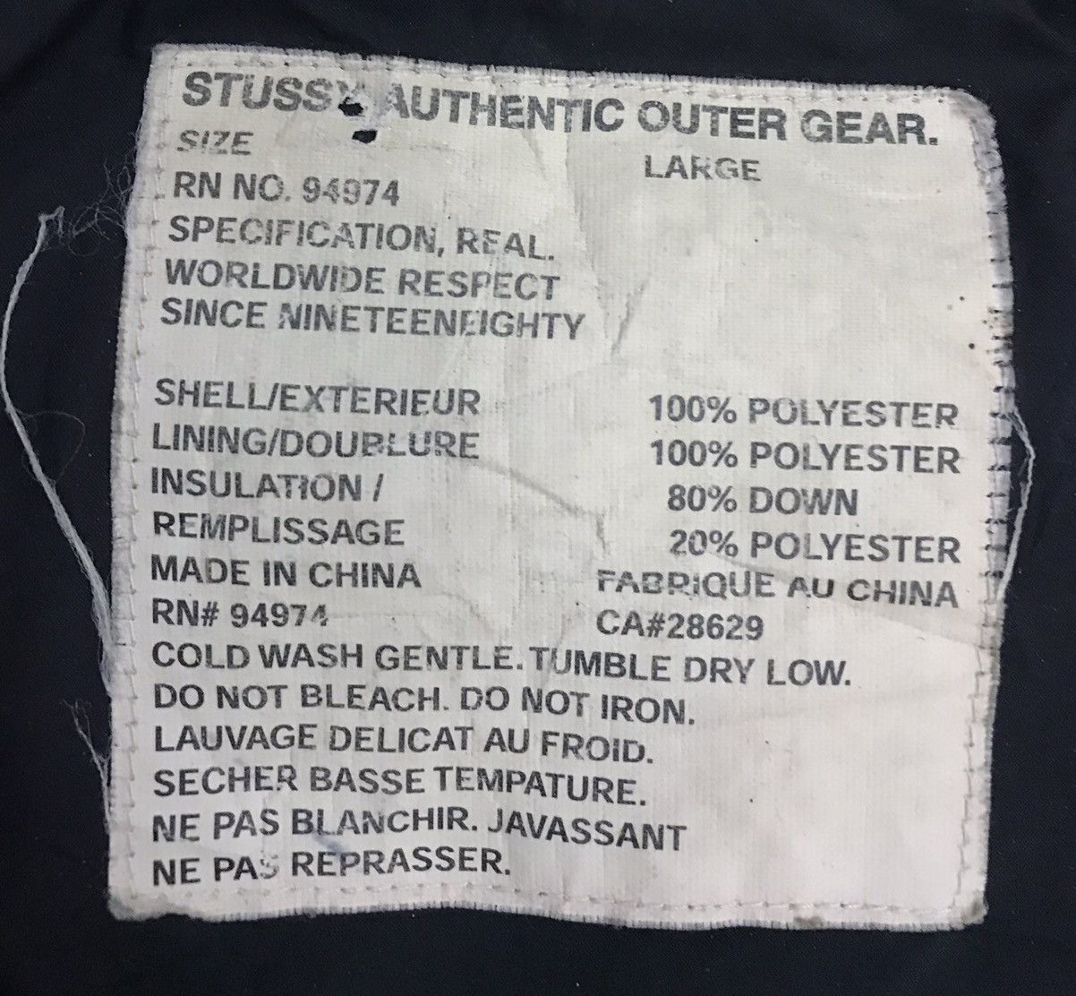 Stussy × Vintage Vintage Stussy Authentic Outer Gear Jacket Size US L / EU 52-54 / 3 - 16 Thumbnail