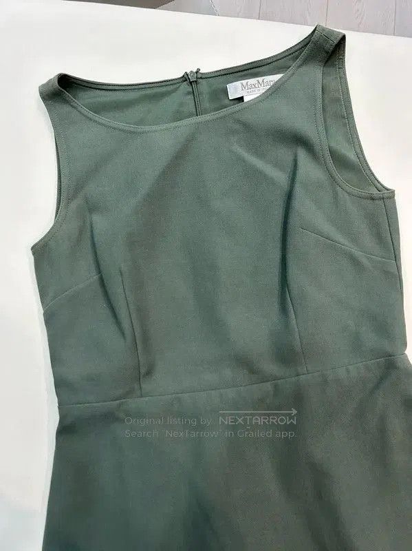 Max Mara MaxMara Women's Sleek Green Summer Dress . Size S / US 4 / IT 40 - 2 Thumbnail