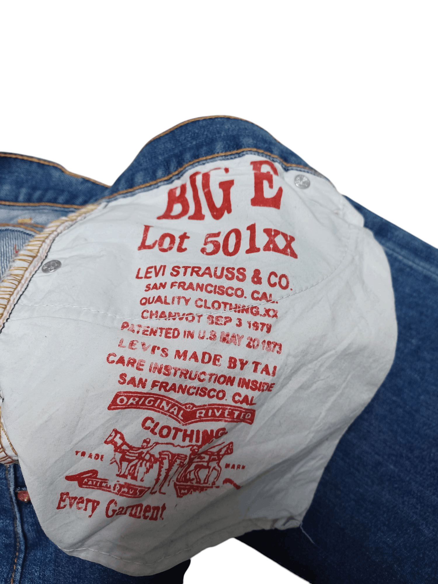 Levi's Vintage Clothing LEVIS 501 BIG E 1979 VINTAGE VERY RARE ARCHIVAL JEANS DENIM Size US 34 / EU 50 - 7 Thumbnail