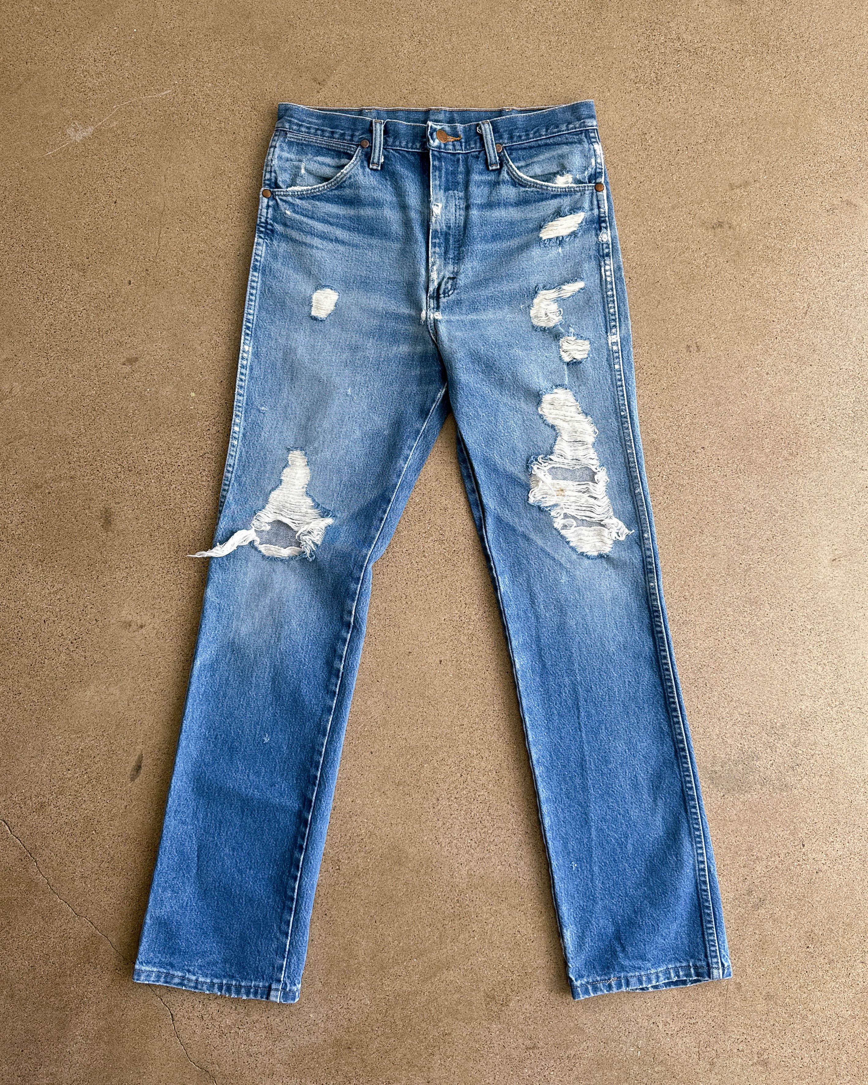 Wrangler Vintage 90s Wrangler 936 Jeans Distressed Cowboy Men's 32 Size US 32 / EU 48 - 1 Thumbnail
