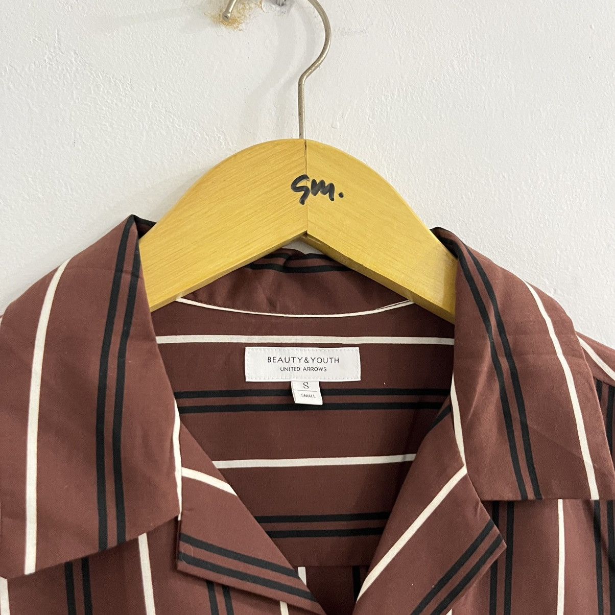 Japanese Brand United Arrow Striped Camp Collar Shirt Size US S / EU 44-46 / 1 - 4 Thumbnail