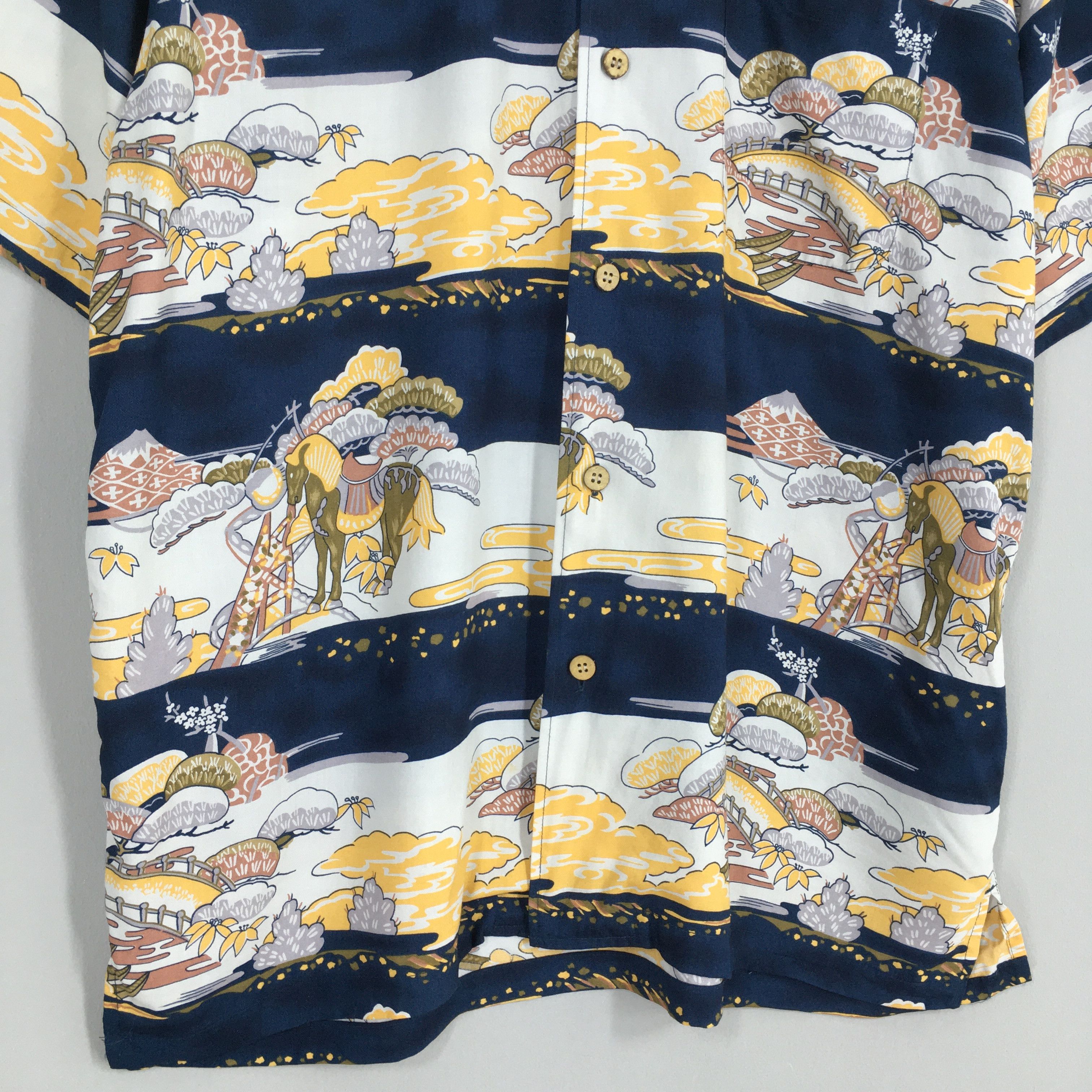 Life's a Beach Vintage Hawaiian Aloha Japanese Couture Sakura Shirt Medium Size US M / EU 48-50 / 2 - 4 Thumbnail
