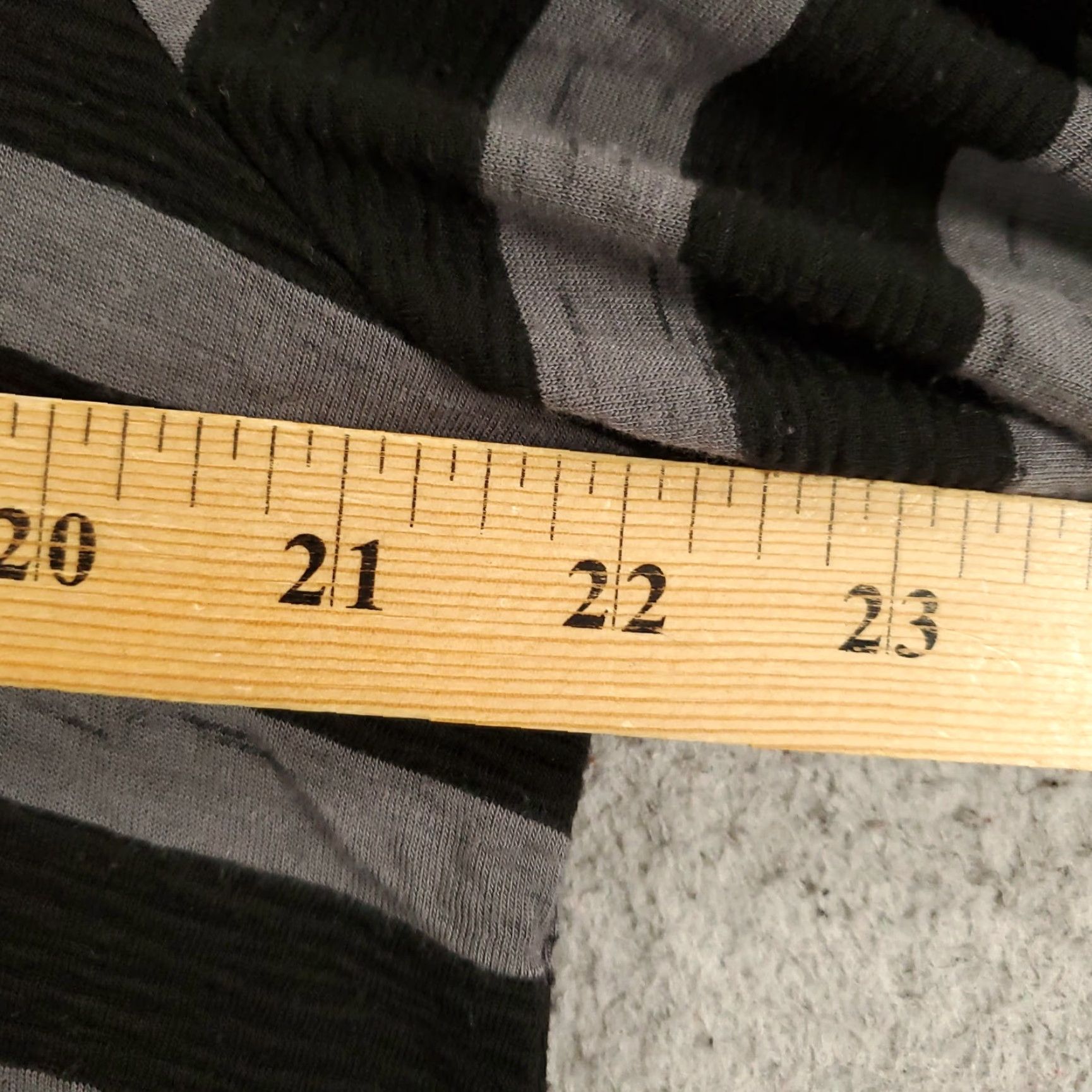 Habitat Habitat Blouse Tunic Womens Large Gray Black Striped Long Sleeve Cowl Neck Size L / US 10 / IT 46 - 4 Thumbnail