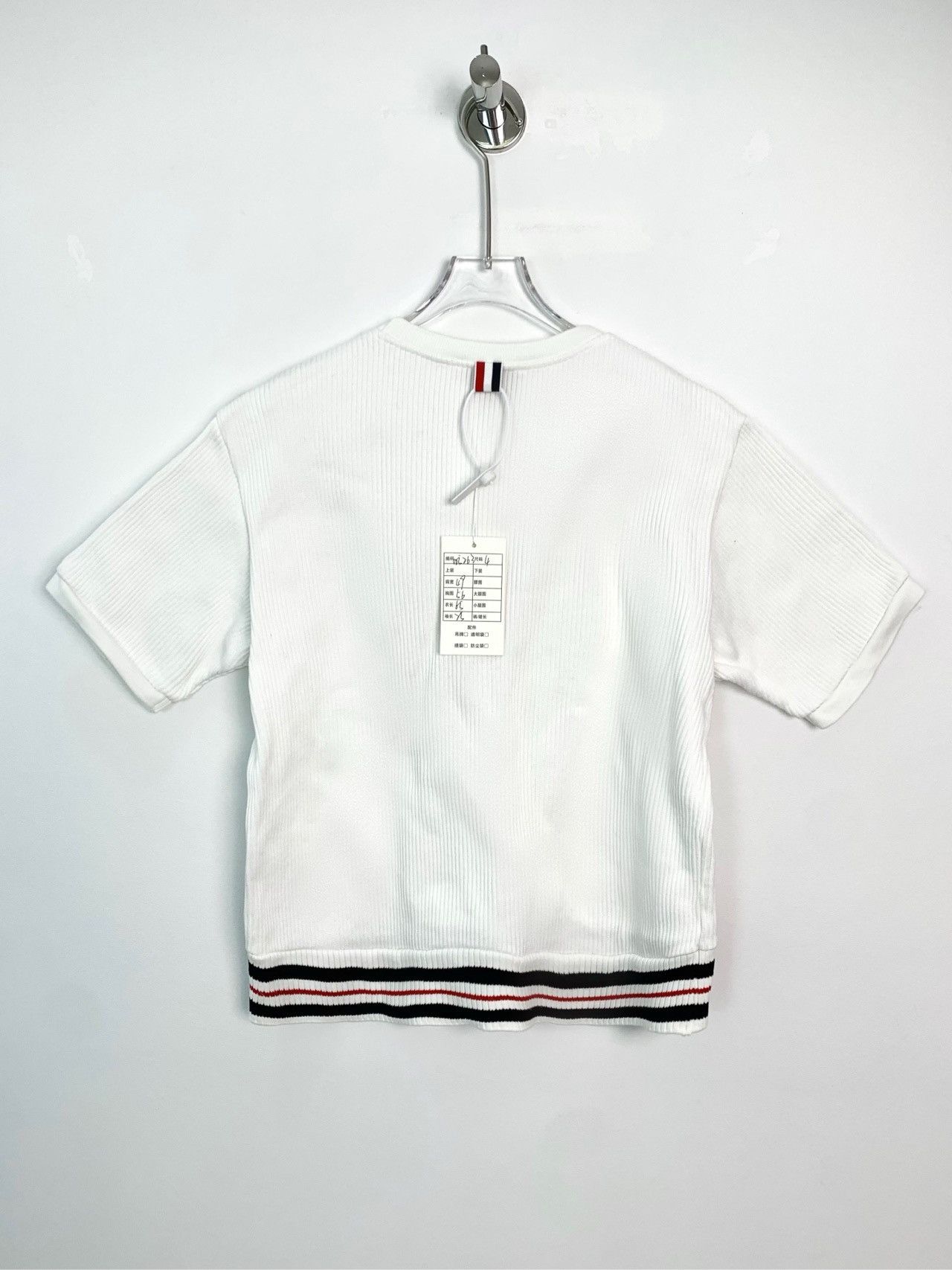 Thom Browne Thom Browne Tricolor Striped Trim Short Sleeve T-Shirt K26WX Size M / US 6-8 / IT 42-44 - 2 Thumbnail