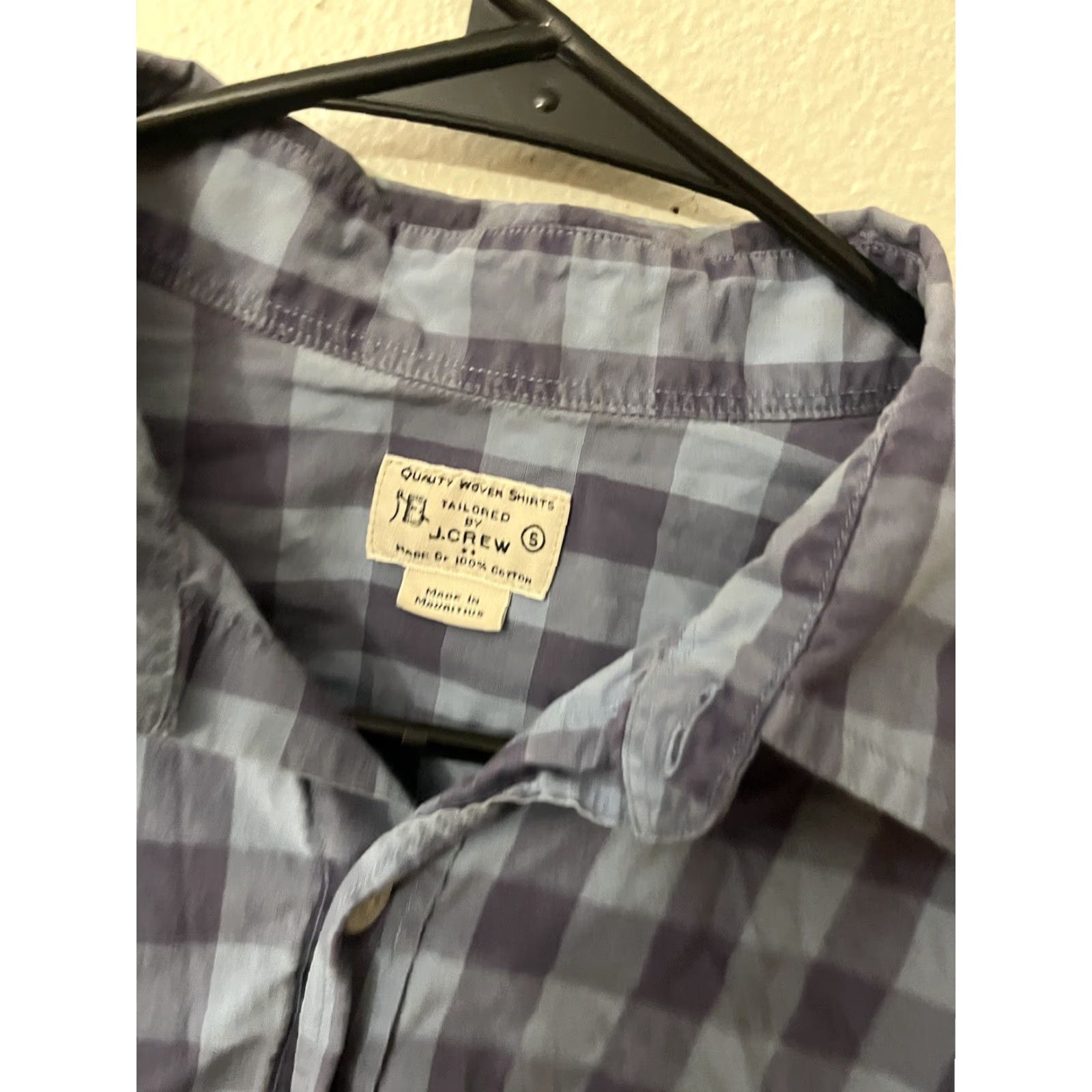 J.Crew J.CREW Button-Down Shirt Plaid Blue Slim Fit Men Small Long Sleeve 100% Cotton Casual Mens Size US S / EU 44-46 / 1 - 2 Thumbnail