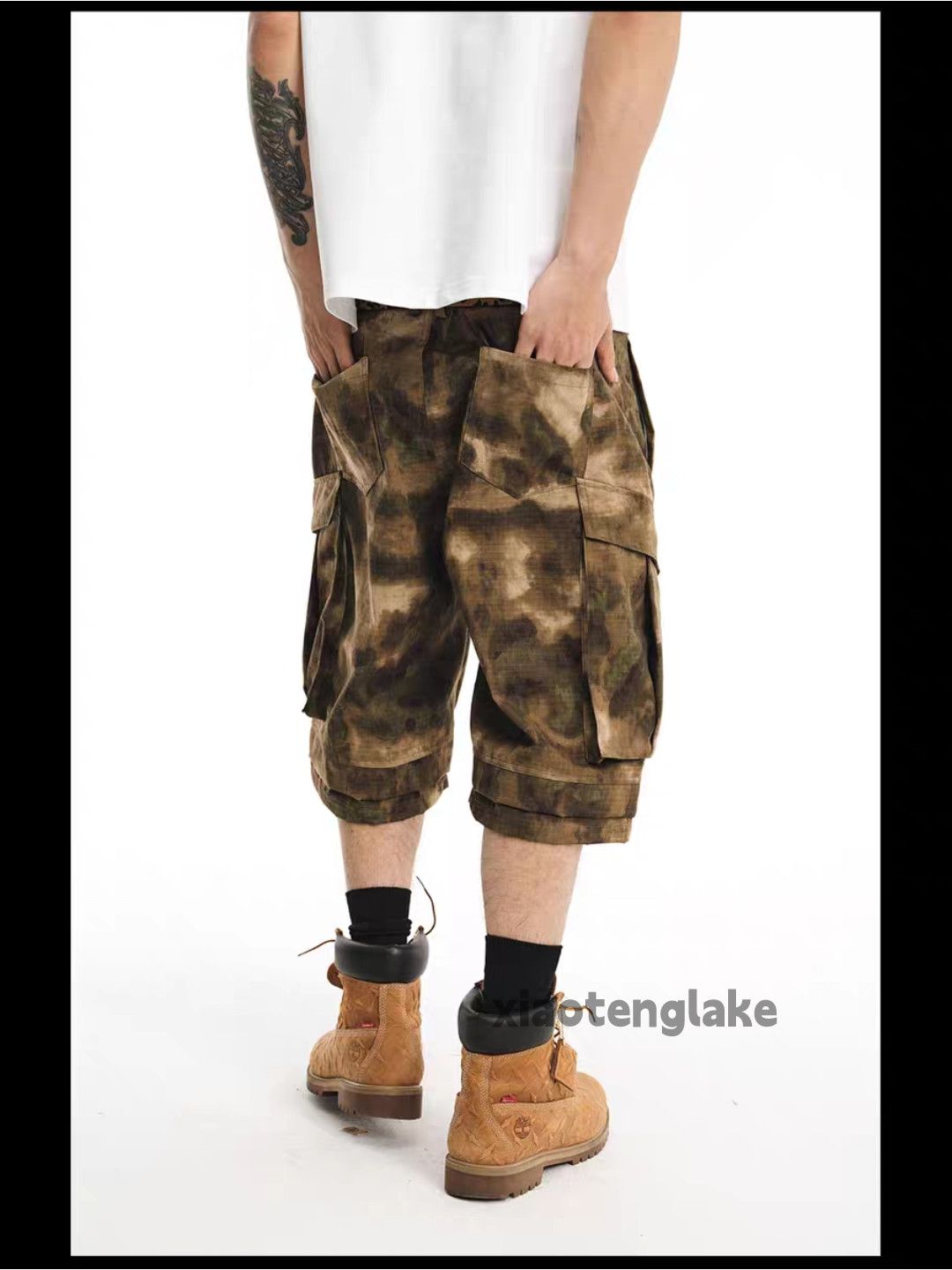 Designer × Japanese Brand × Vintage Utility outdoor workwear tie dye military camo pants Size US 34 / EU 50 - 2 Thumbnail
