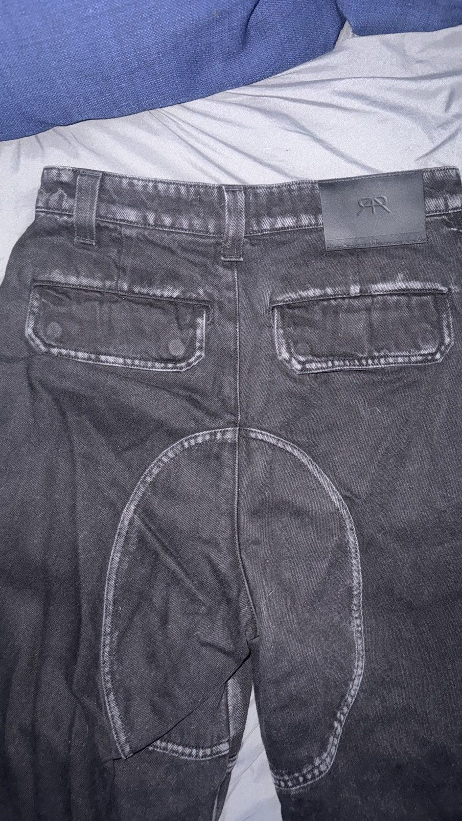 Rta RTA Cargo Jeans Black Distressed Multi Pocket Size US 33 - 5 Thumbnail