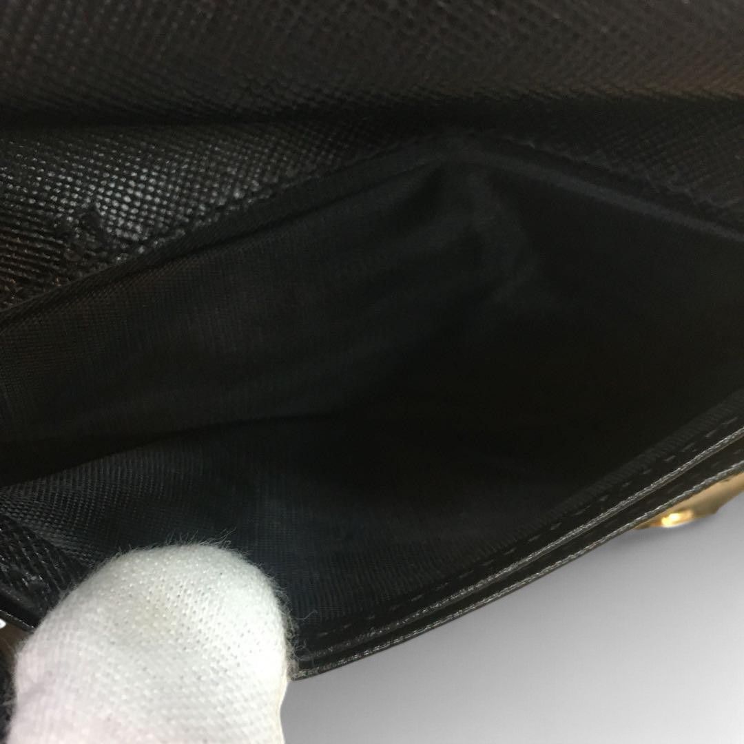 Prada Prada - Trifold Wallet Triangle Logo Plate Black Leather Size ONE SIZE - 7 Thumbnail