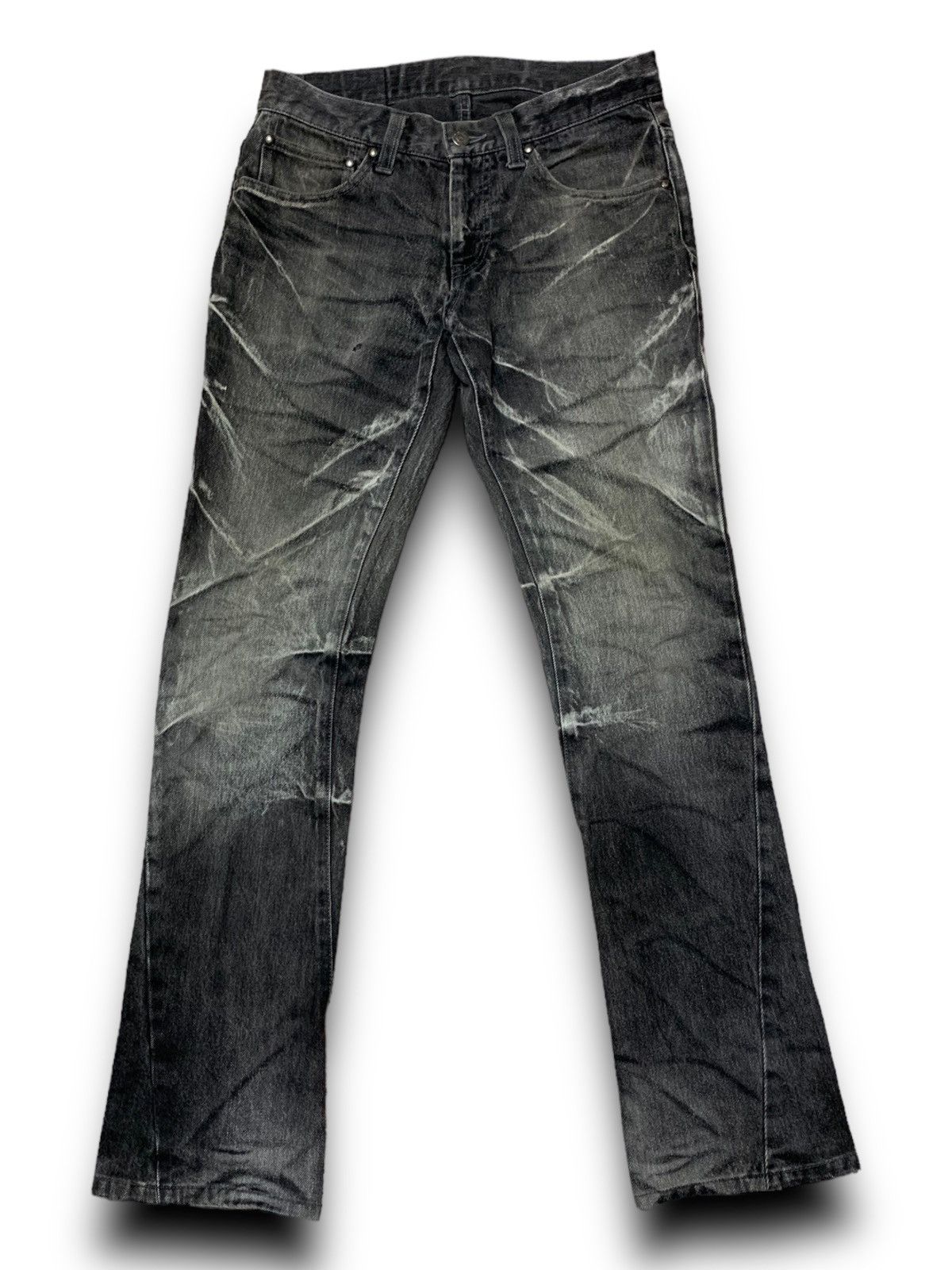 image of Vintage Tornado Mart Distressed Design Jeans in Black, Men's (Size 31)