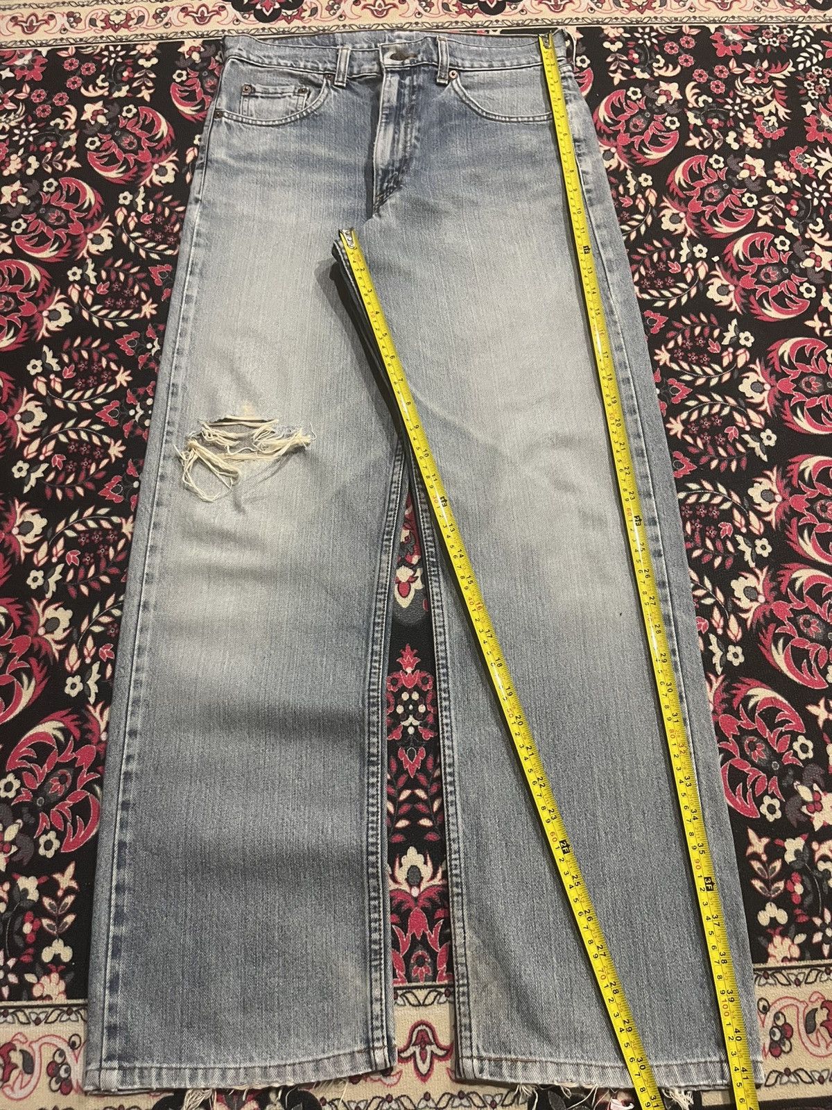 Levi's ⚡️Straight Leg⚡️Vintage Levi’s 512 Light Blue Wash Frayed Jean Size US 31 - 13 Thumbnail