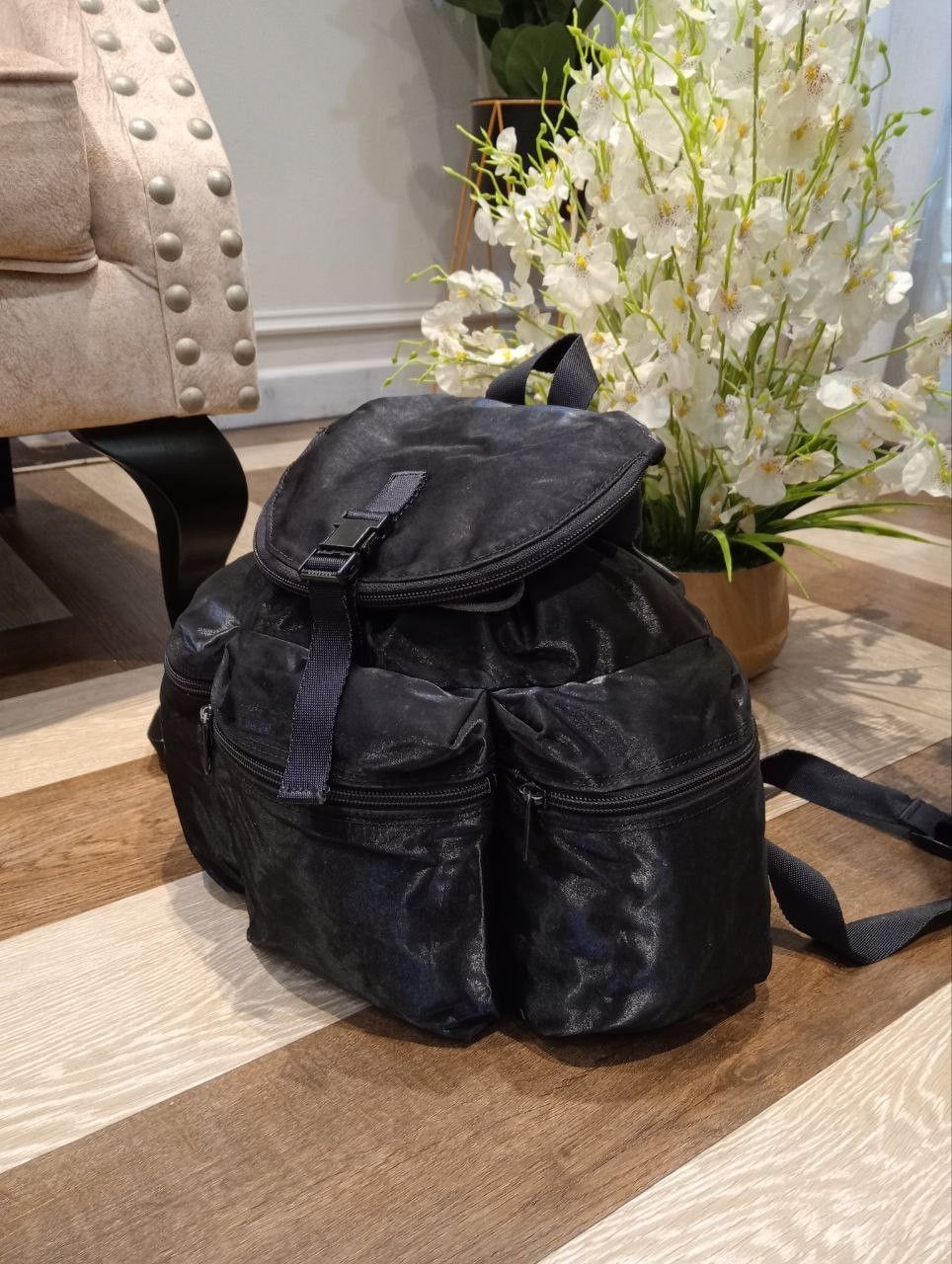 agnes b. VINTAGE AGNES B. VOYAGE BLACK CARGO BACKPACK Size ONE SIZE - 2 Thumbnail