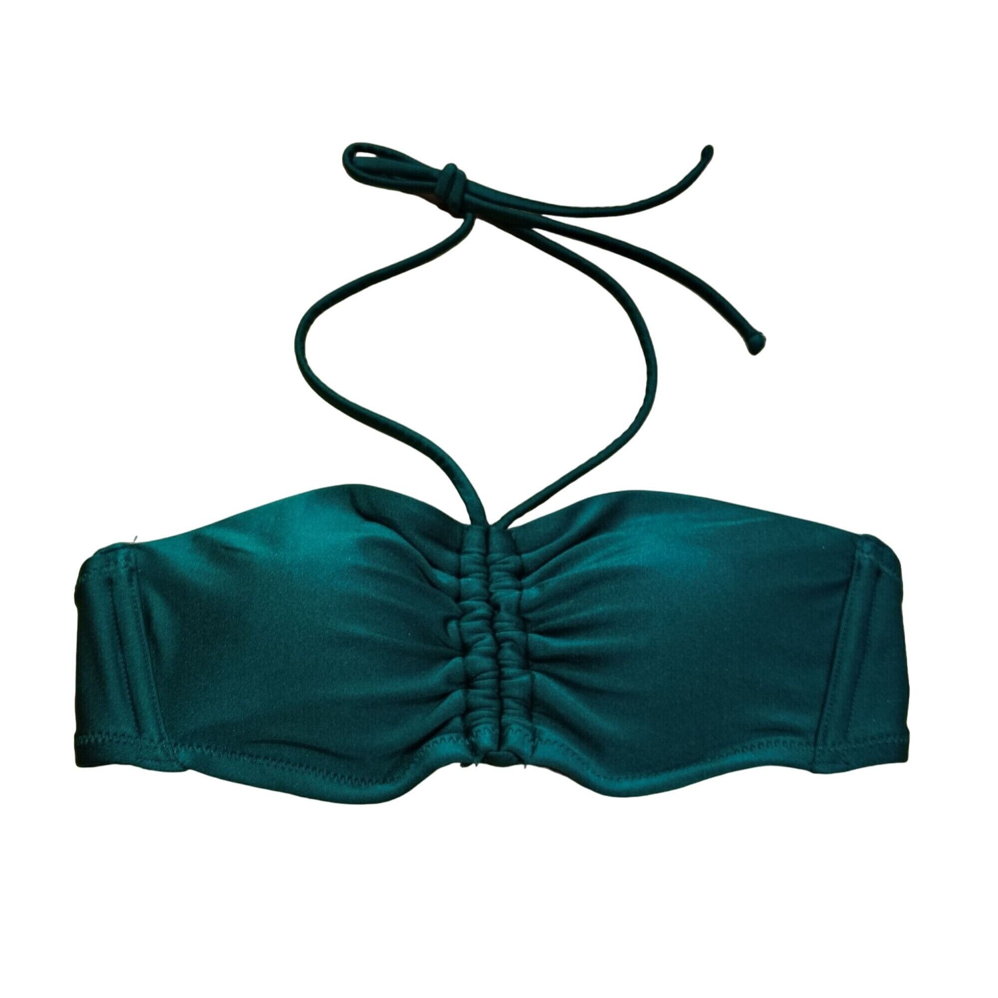 Other Shade & Shore - Women's Shirred Front Halter Bandeau Bikini Size ONE SIZE - 3 Thumbnail