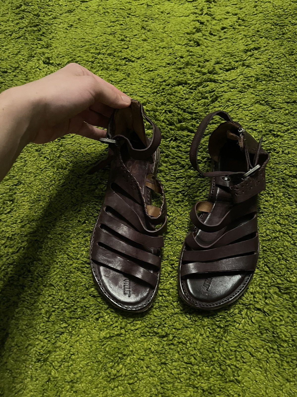 A.S.98 × Designer Airsteps A.S.98 avant garde real leather sandals shoes Size US 9 / IT 39 - 2 Thumbnail