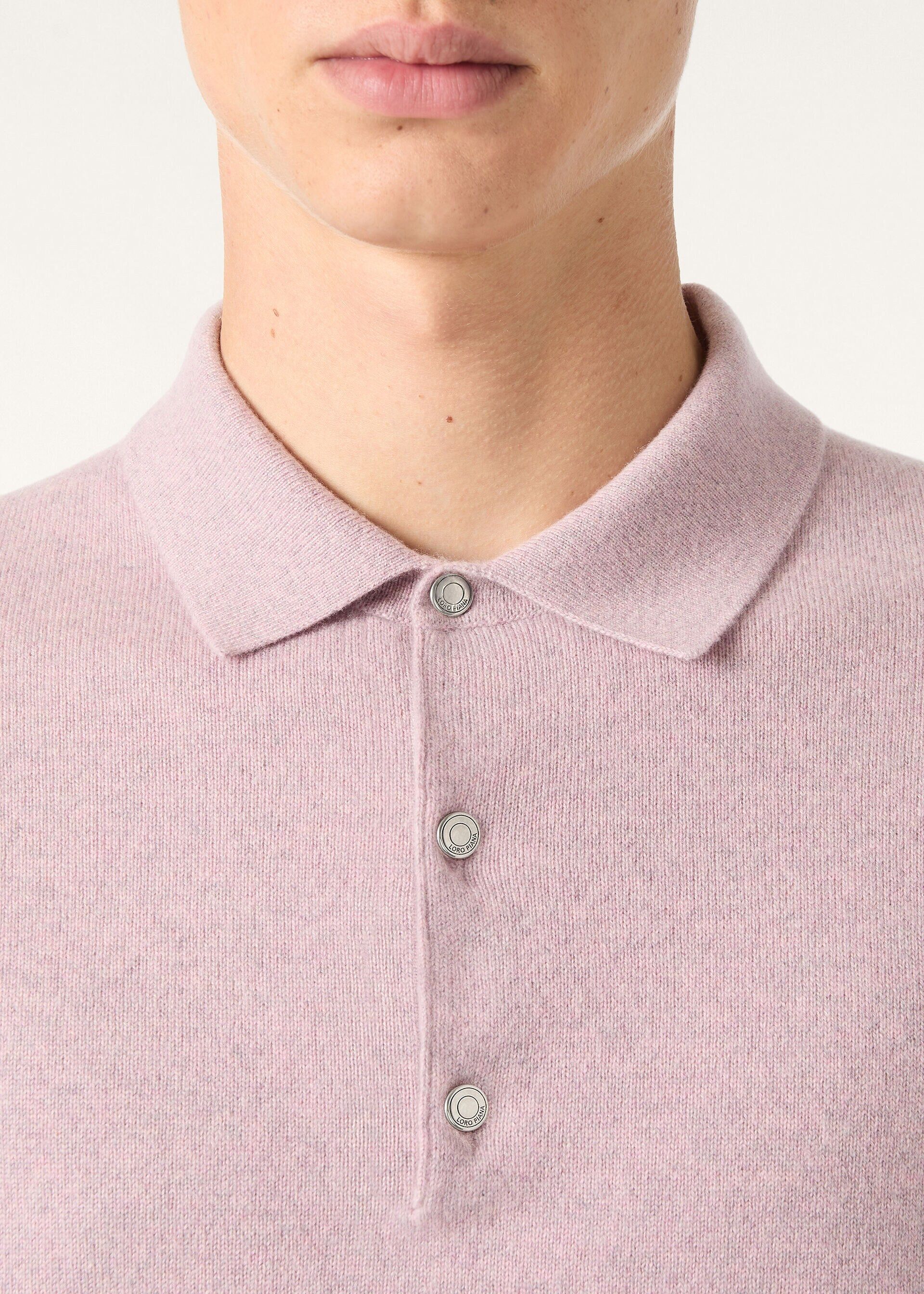 Loro Piana os11x0226 FAO9748 Classic Polo Shirt Lavender Bloom Melange Size US M / EU 48-50 / 2 - 3 Thumbnail
