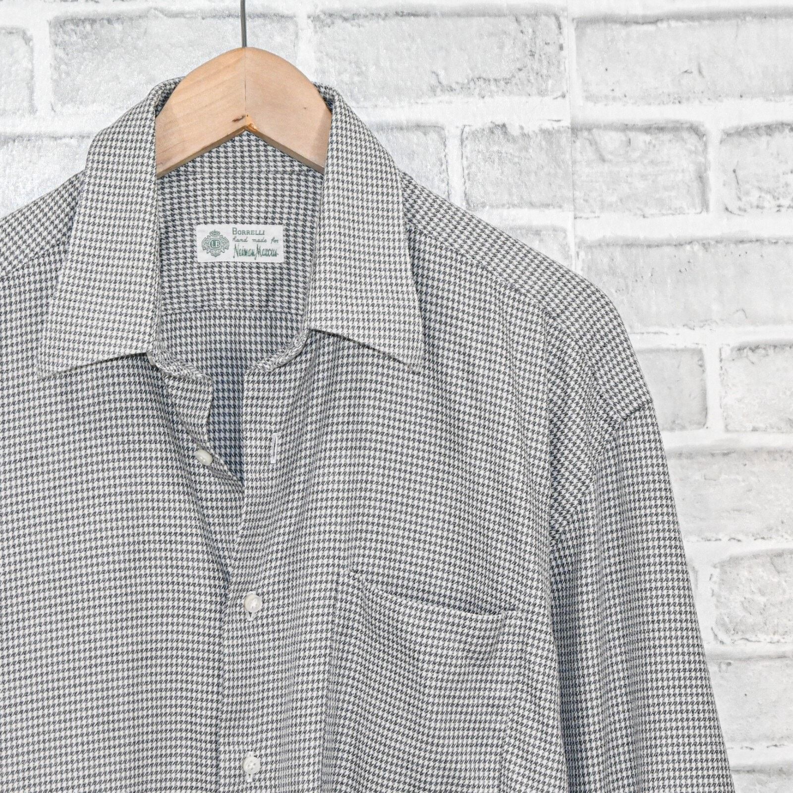 Luigi Borrelli Borrelli Napoli Hand Made Button up Dress shirt Houndstooth Size US L / EU 52-54 / 3 - 2 Thumbnail