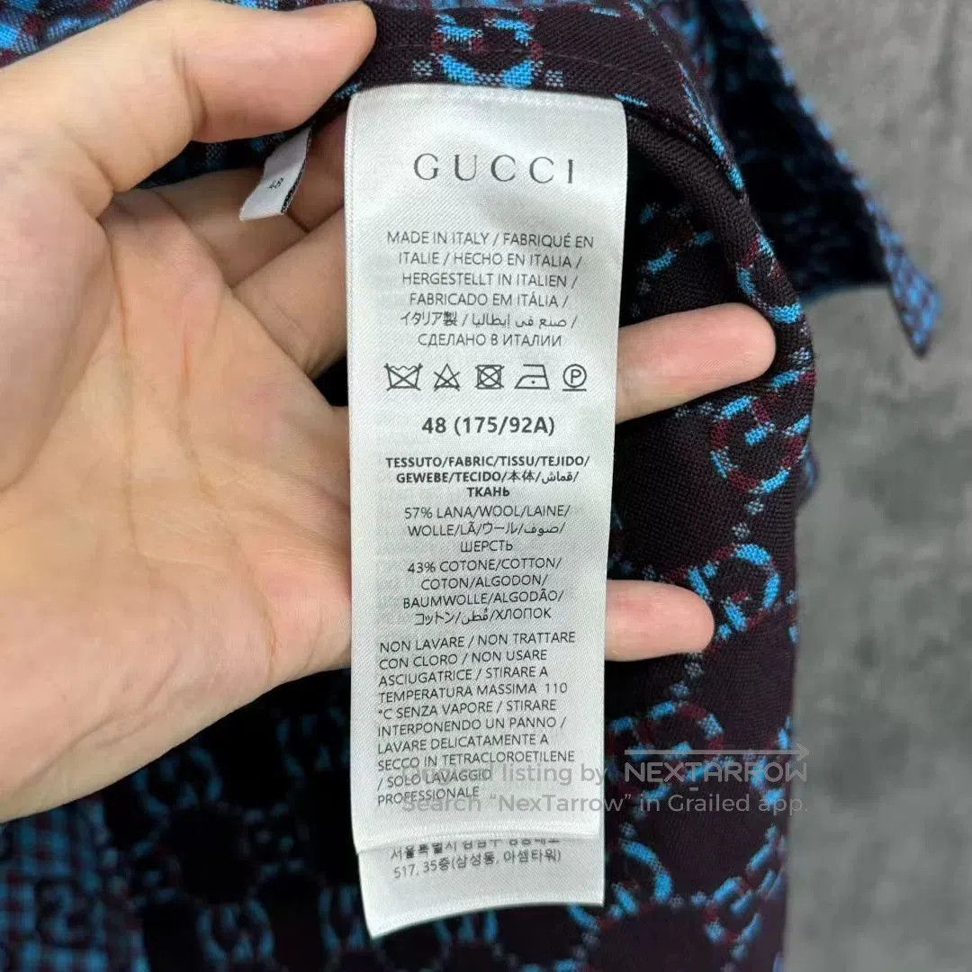 Gucci Gucci 2025 Full Logo Embroidered Shirt Jacket. Size US M / EU 48-50 / 2 - 4 Thumbnail
