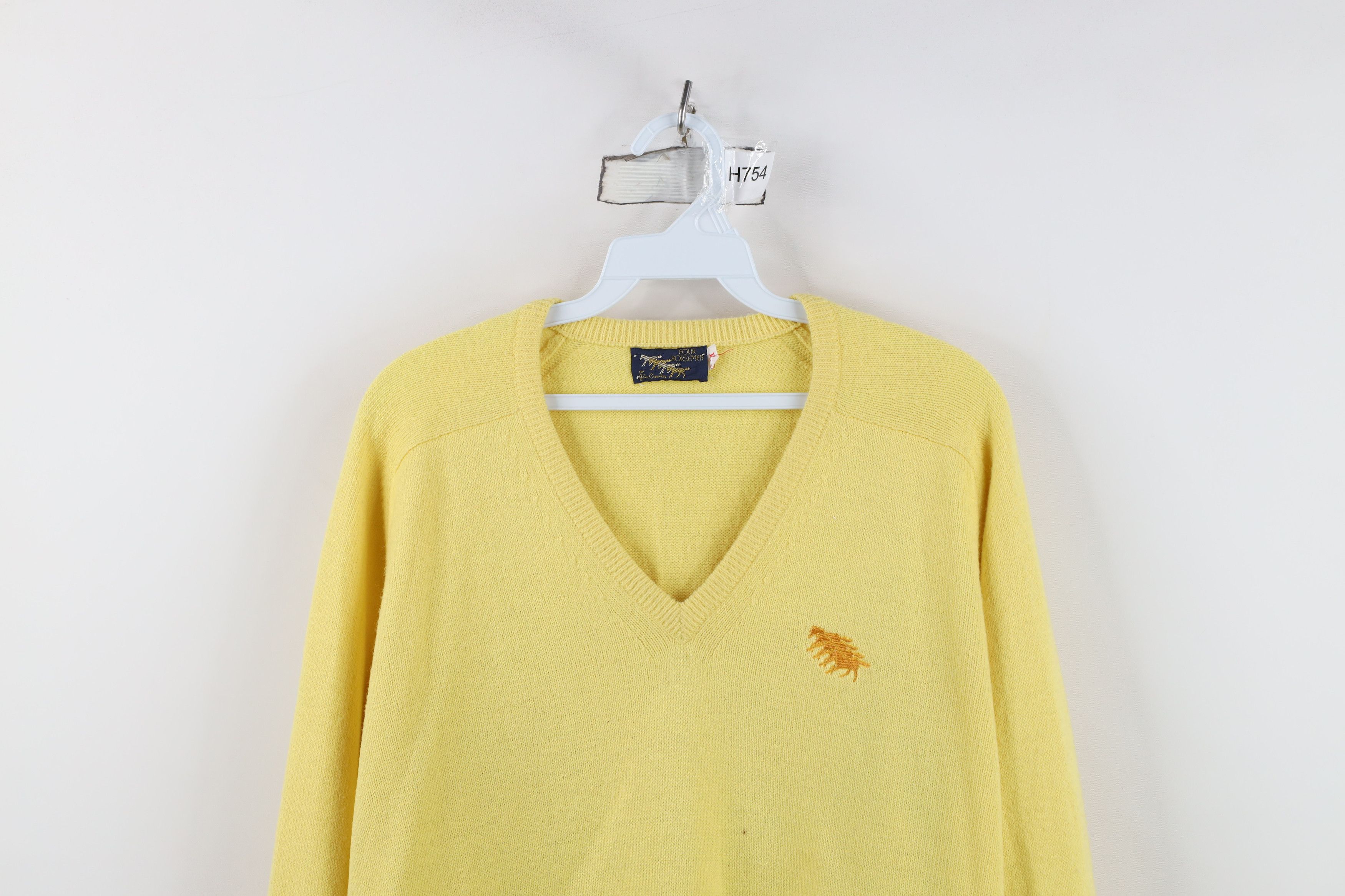Vintage Vintage 70s Streetwear Four Horsemen Knit Sweater Yellow USA Size US M / EU 48-50 / 2 - 2 Thumbnail