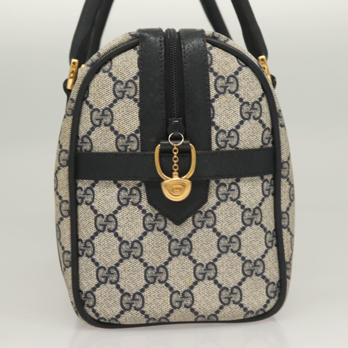 Gucci GUCCI GG Supreme Sherry Line Hand Bag Pvc Navy Gold Red Size ONE SIZE - 5 Thumbnail