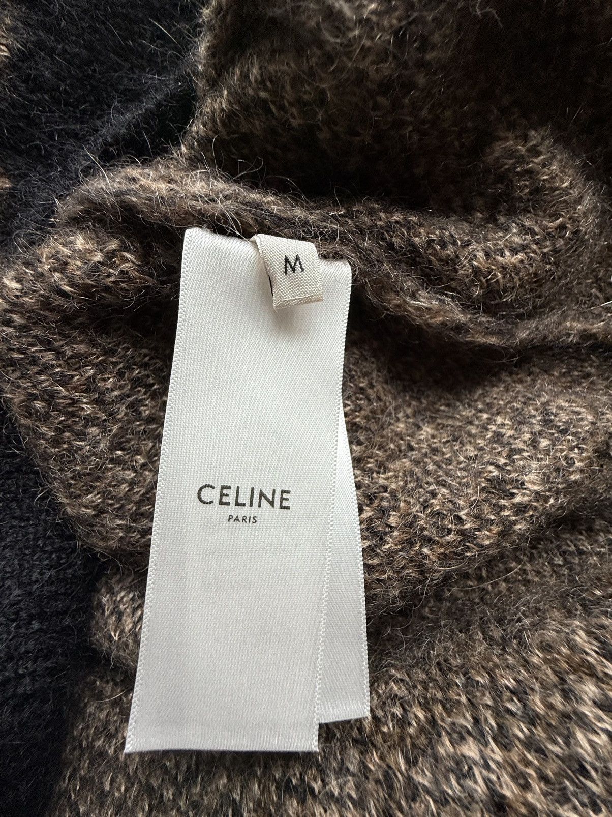 Celine FW22 Celine studded logo sweater Hedi Slimane grail leopard Size US M / EU 48-50 / 2 - 16 Thumbnail