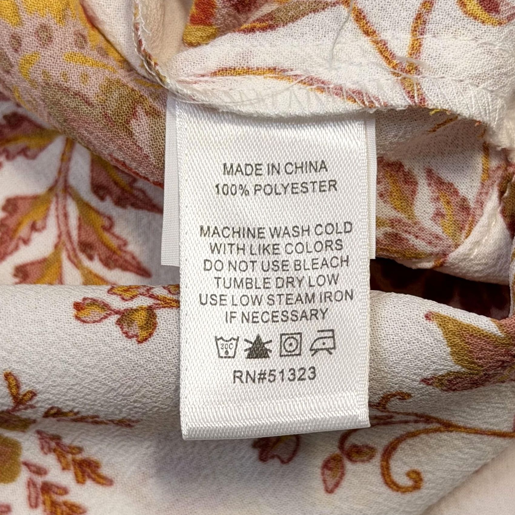 Vintage 1. STATE Blouse Womens Large White Floral Wrap Tie Waist V Neck 3/4 Sleeve Top Size L / US 10 / IT 46 - 4 Thumbnail