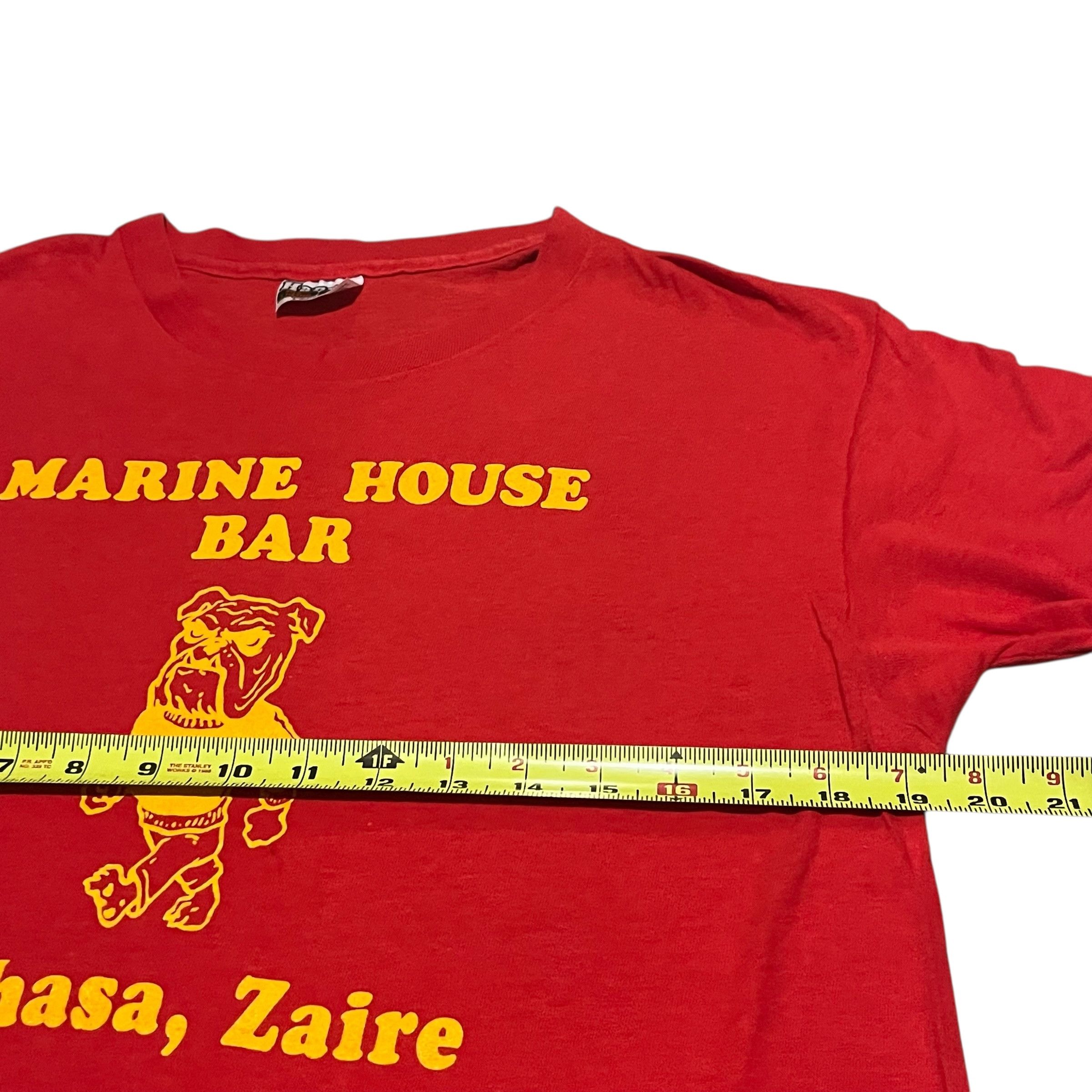 Hanes × Vintage VINTAGE Marine Corps Bar Bulldog T Shirt Size US L / EU 52-54 / 3 - 4 Thumbnail