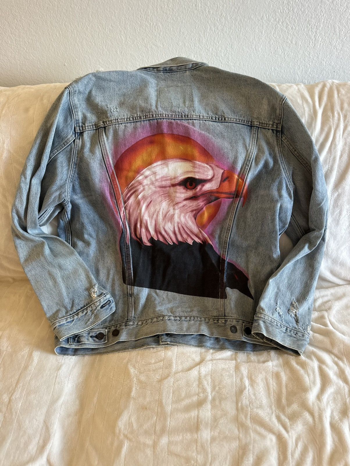 Travis Scott Travis Scott Birds in the Trap Sing Mcknight Denim Jacket Size US XXL / EU 58 / 5 - 1 Thumbnail