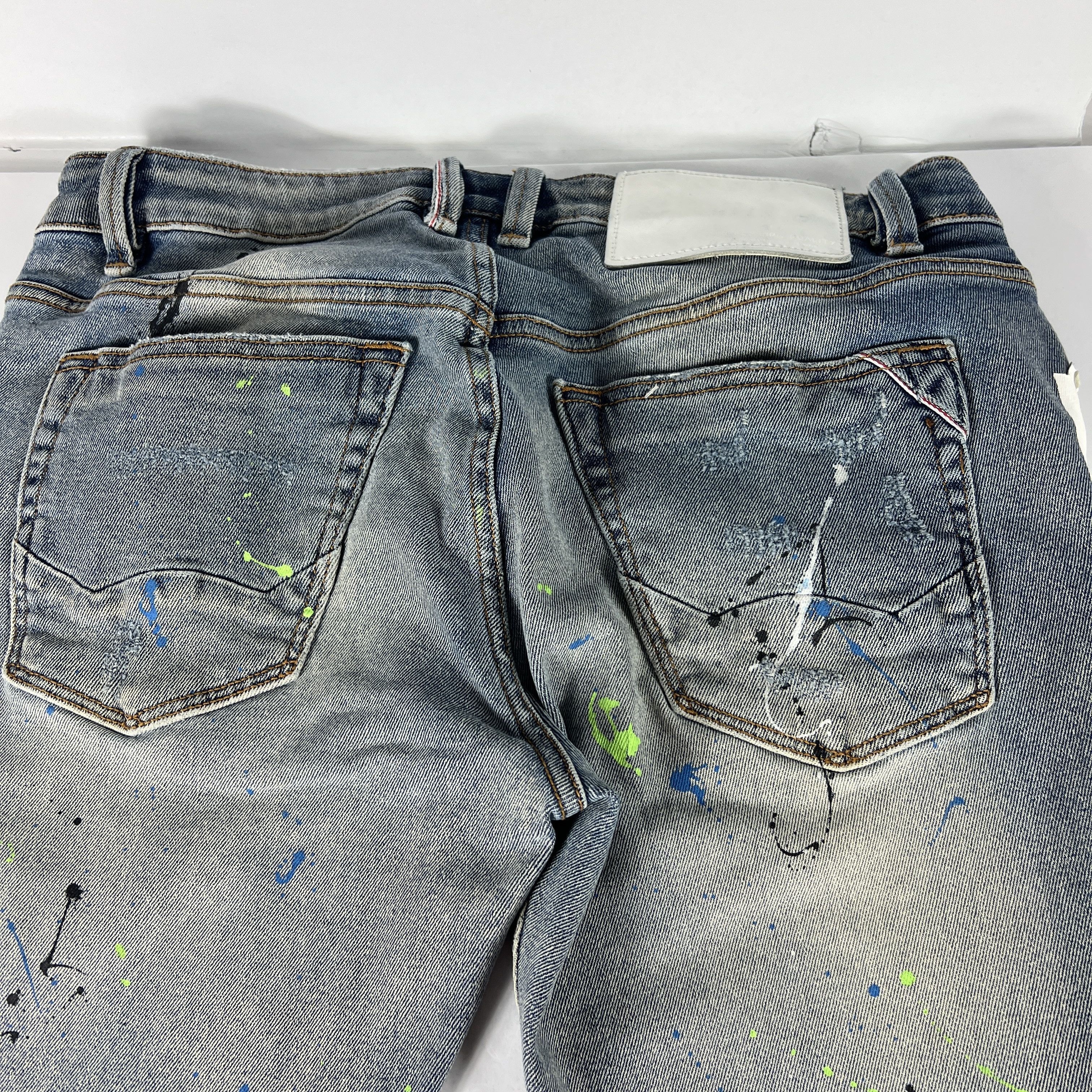 Cult Of Individuality Cult Of Individuality Jean Rocker Slim Paint Splatter Denim Size US 33 - 12 Thumbnail