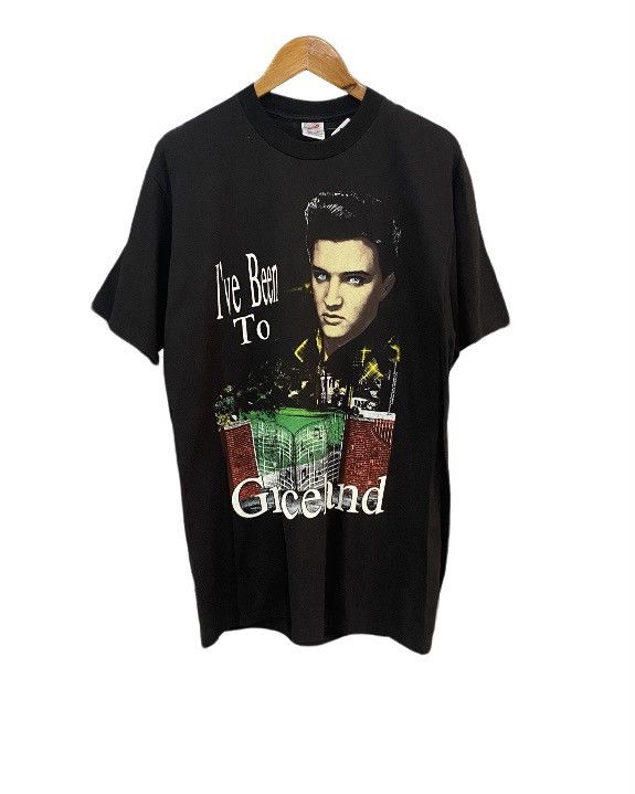 Band Tees × Vintage ✅ VTG ELVIS PRESLEY GRACELAND AMERICAN SINGER TOUR 1992 TEE Size US L / EU 52-54 / 3 - 1 Thumbnail