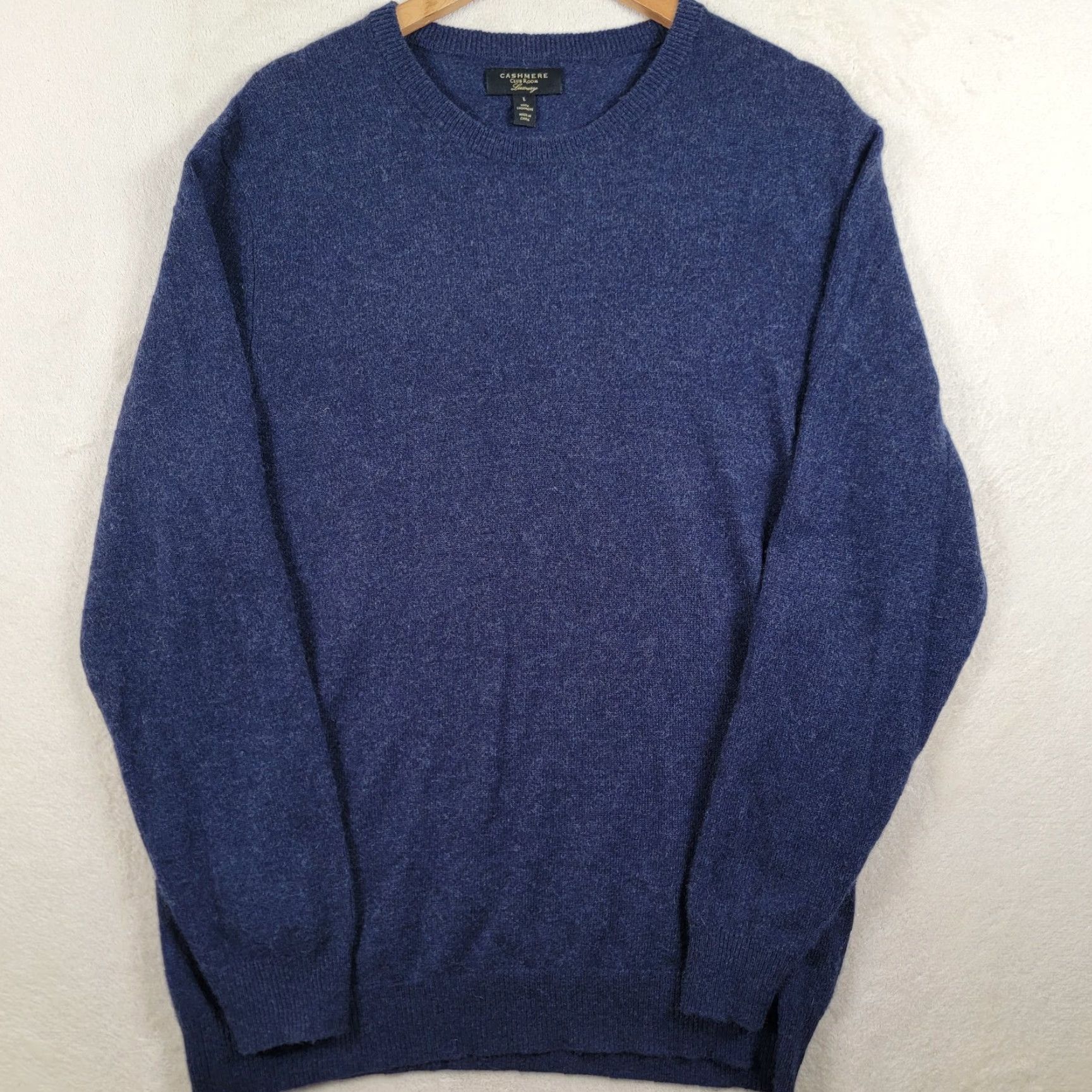 Club Room Club Room Men’s Blue Cashmere Crewneck Sweater Large Size US L / EU 52-54 / 3 - 2 Thumbnail