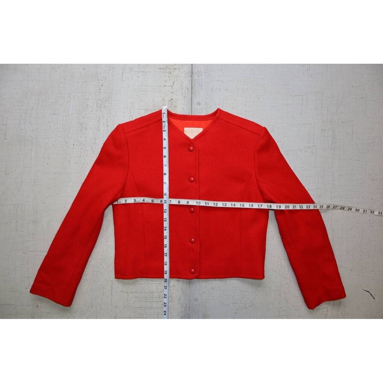 Pendleton Vintage Pendleton Womens 100% Pure Wool Pea Blazer Red Sz M Size M / US 6-8 / IT 42-44 - 6 Thumbnail