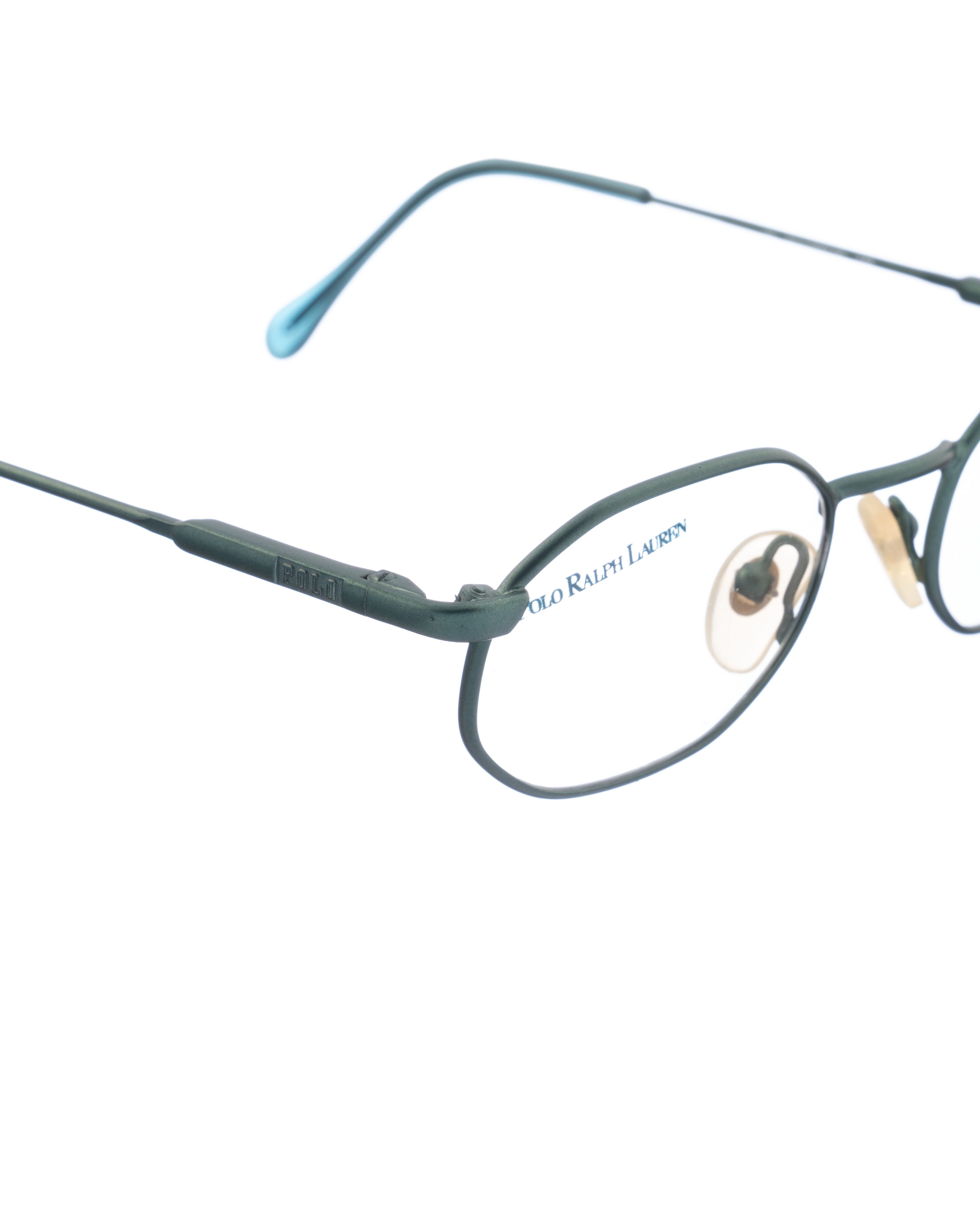 Polo Ralph Lauren Polo Ralph Lauren 00s Octagonal Blue Matte Glasses Size ONE SIZE - 3 Thumbnail