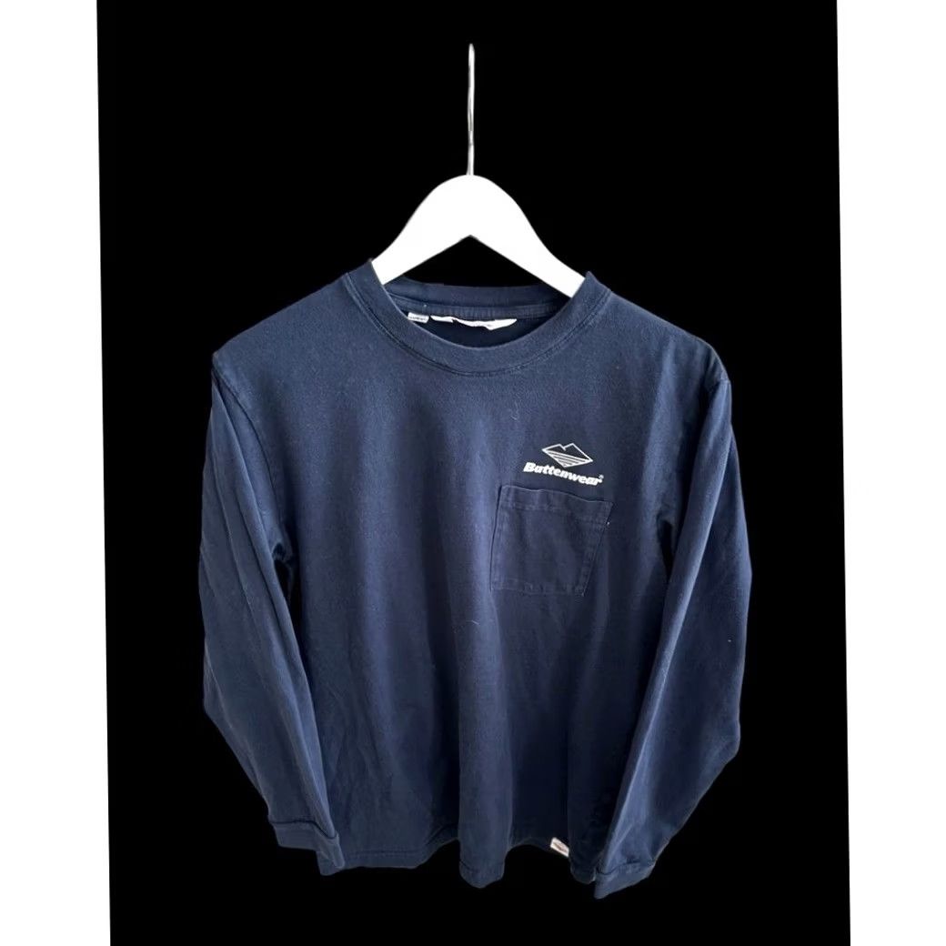 Battenwear Long Sleeve Shirt Mens Small Blue Cotton Made In Usa, Men's — image 3 of 6